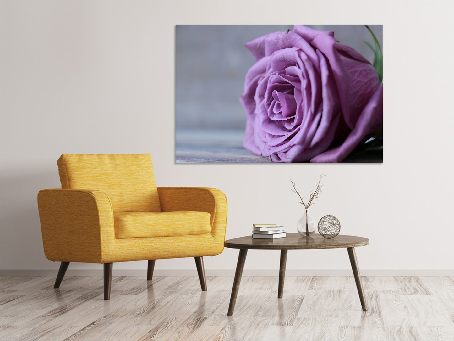Leinwandbild Rose in Lila XXL