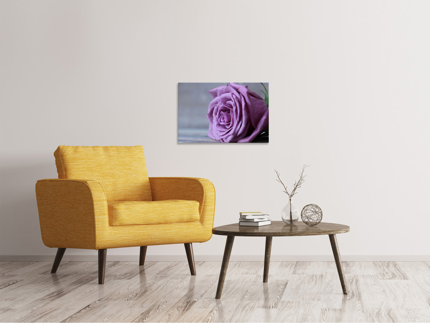 Leinwandbild Rose in Lila XXL