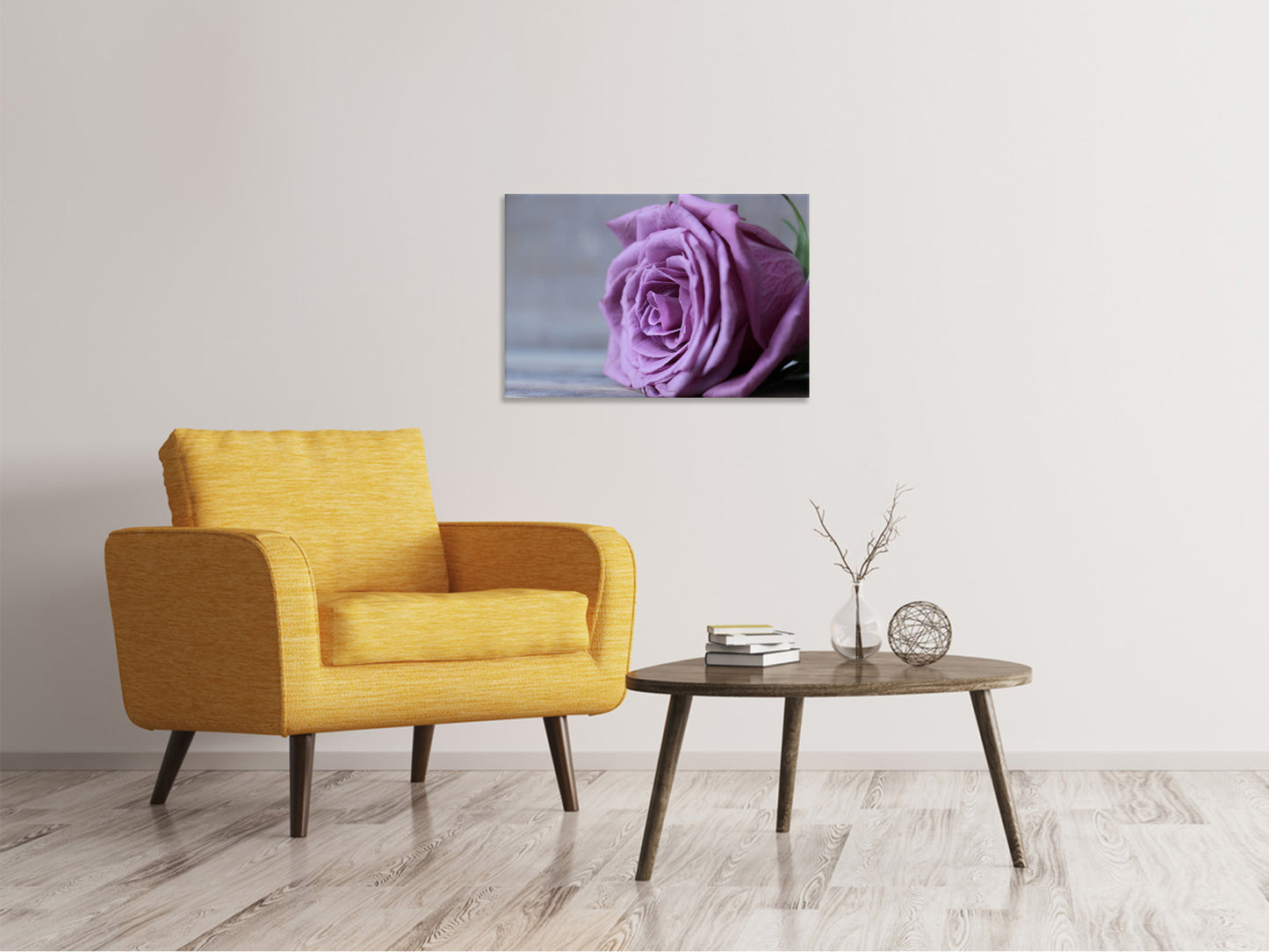 Leinwandbild Rose in Lila XXL