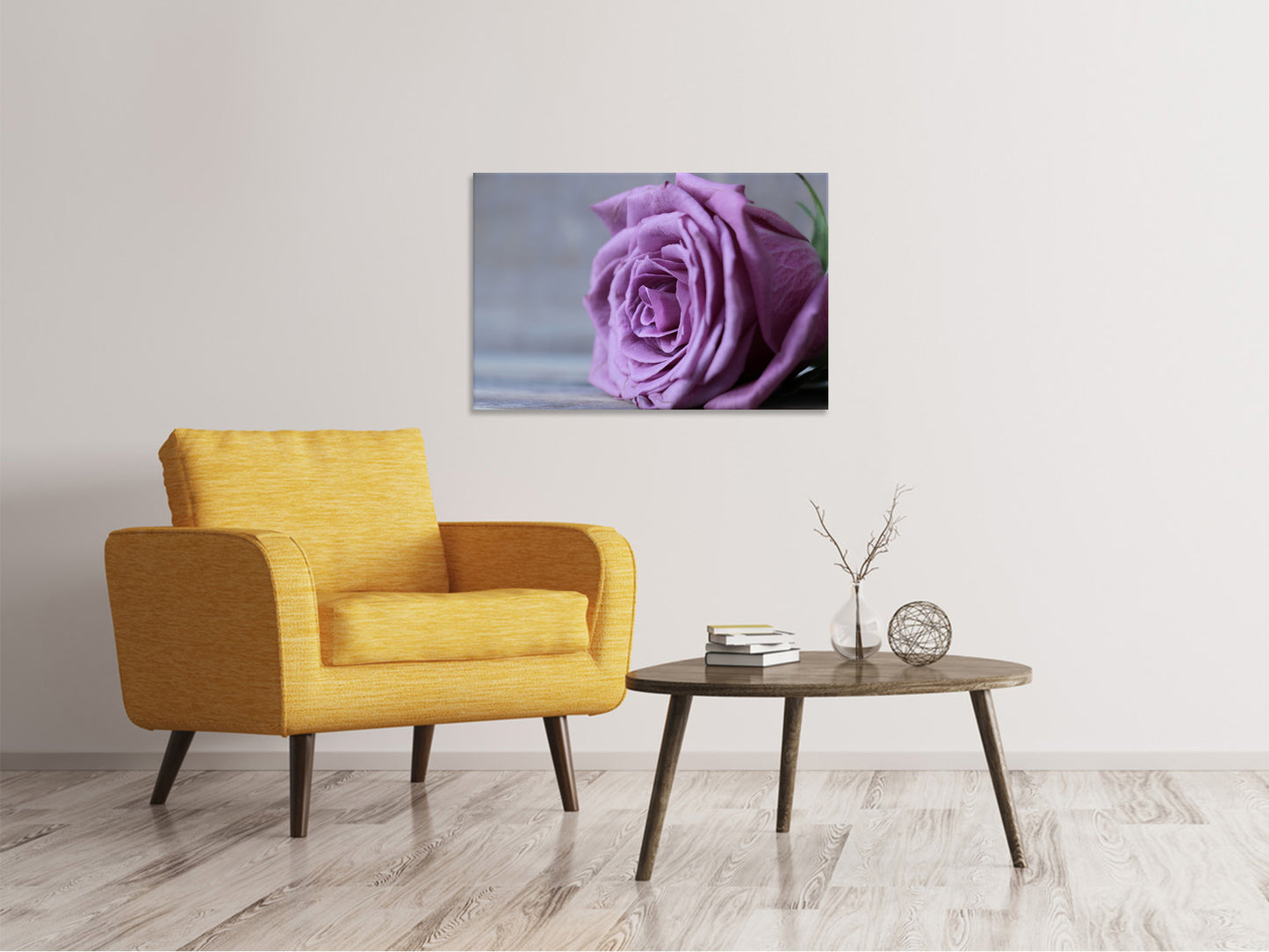 Leinwandbild Rose in Lila XXL