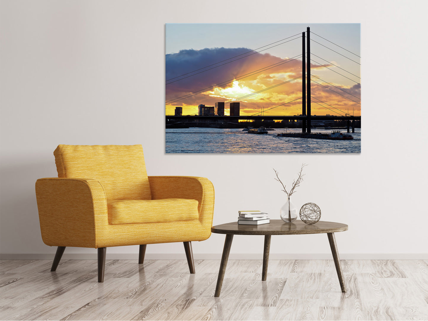 Leinwandbild Die Rheinbrücke
