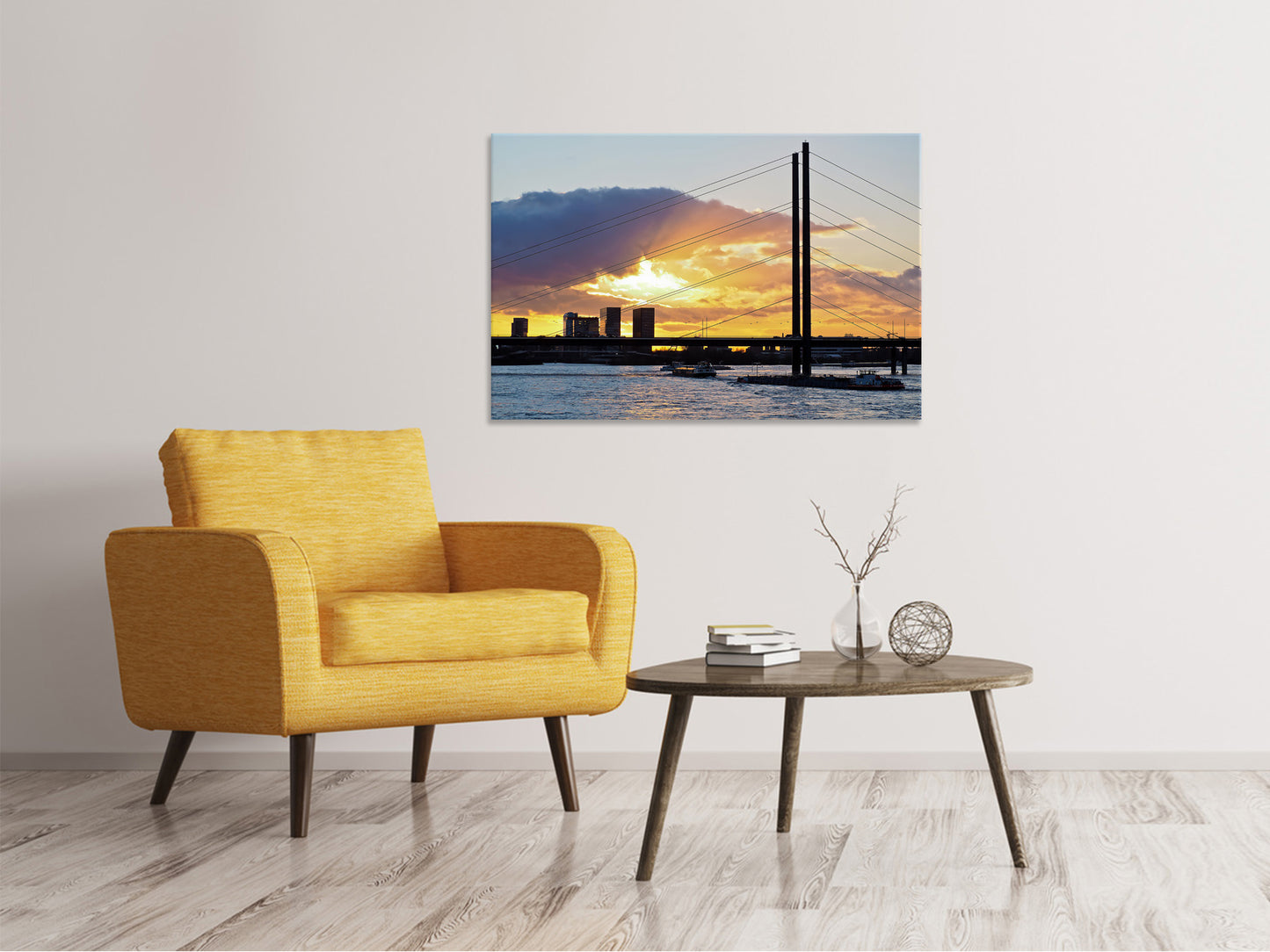 Leinwandbild Die Rheinbrücke