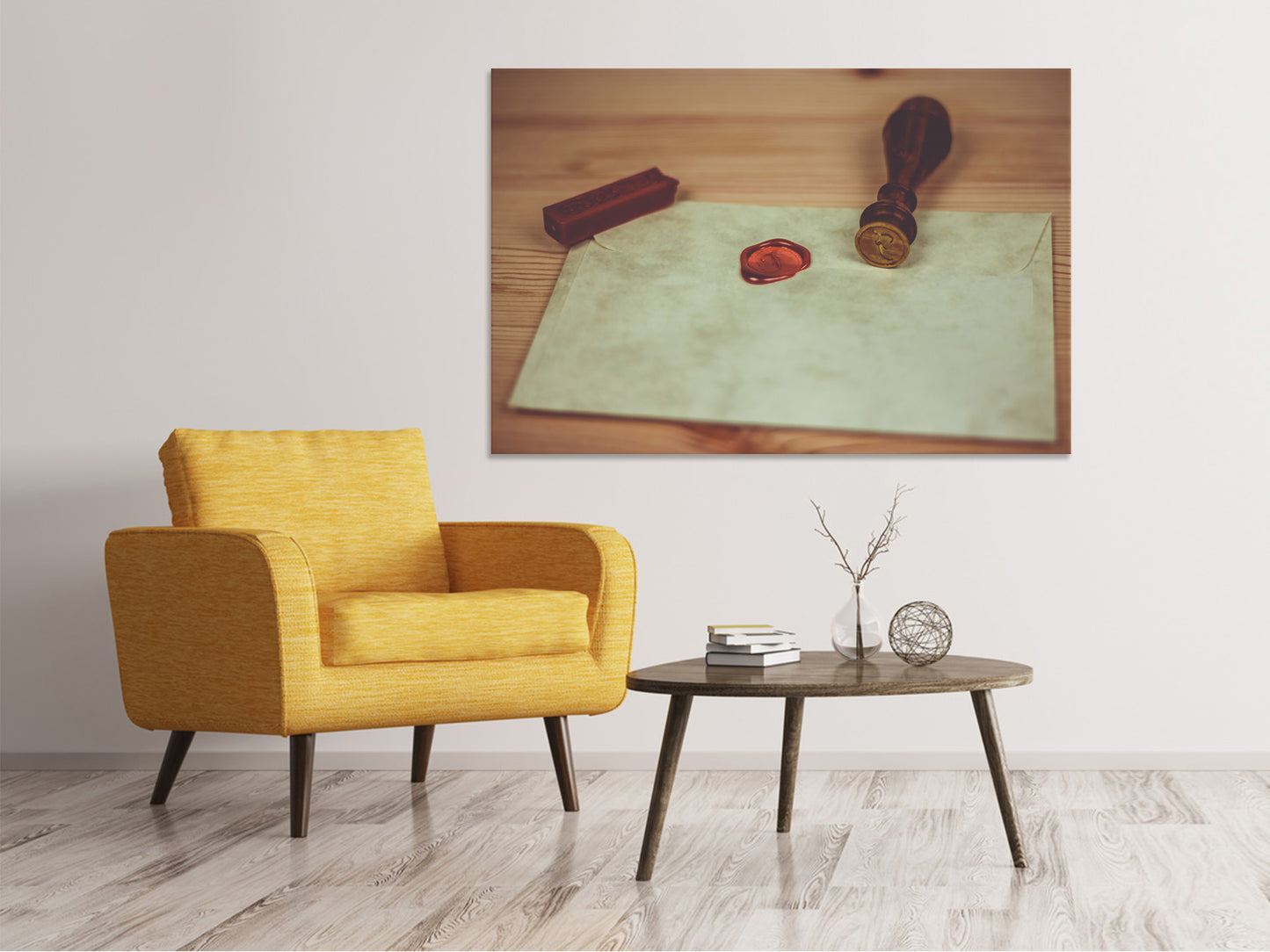 Leinwandbild Retro Brief