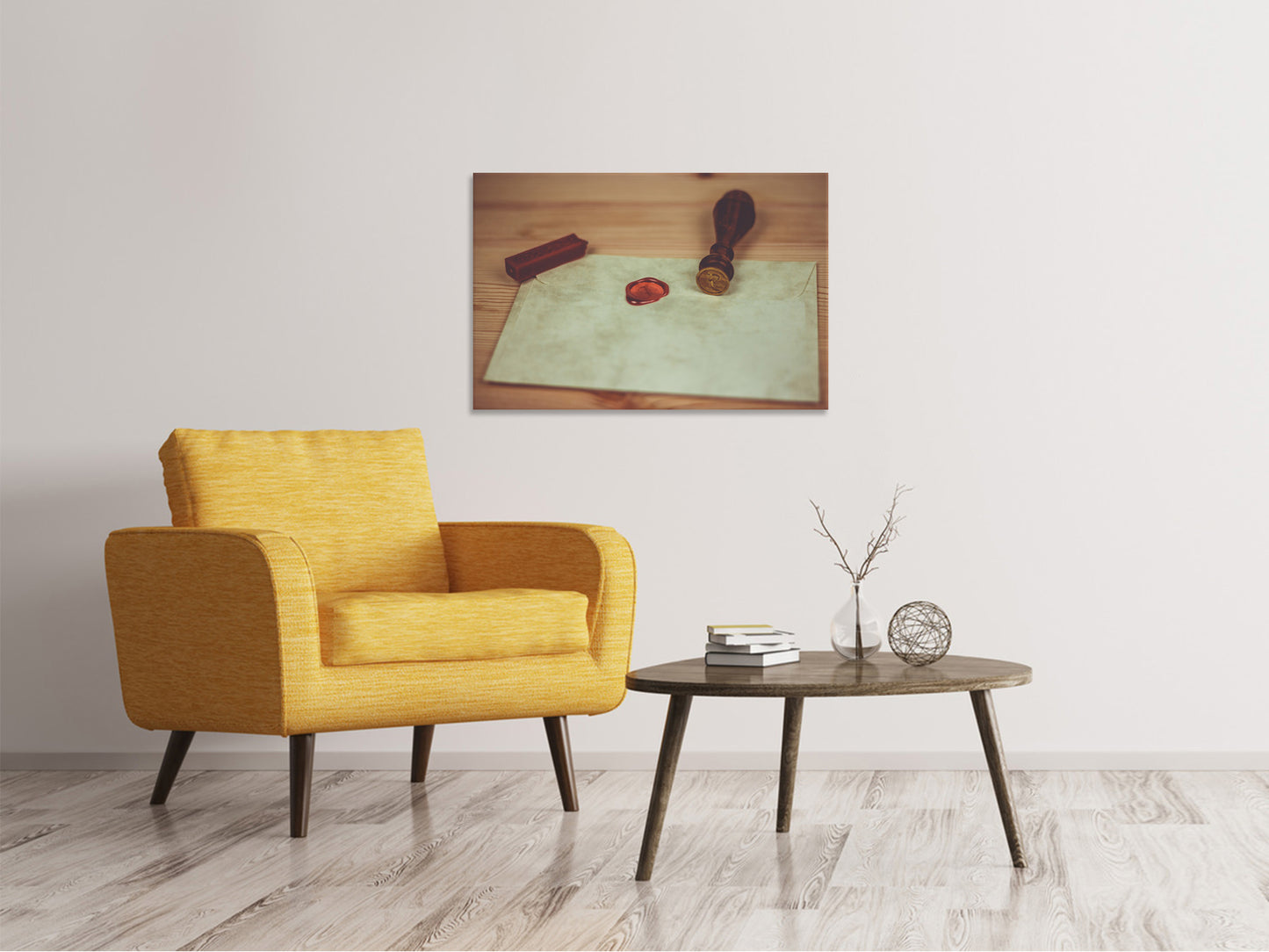 Leinwandbild Retro Brief