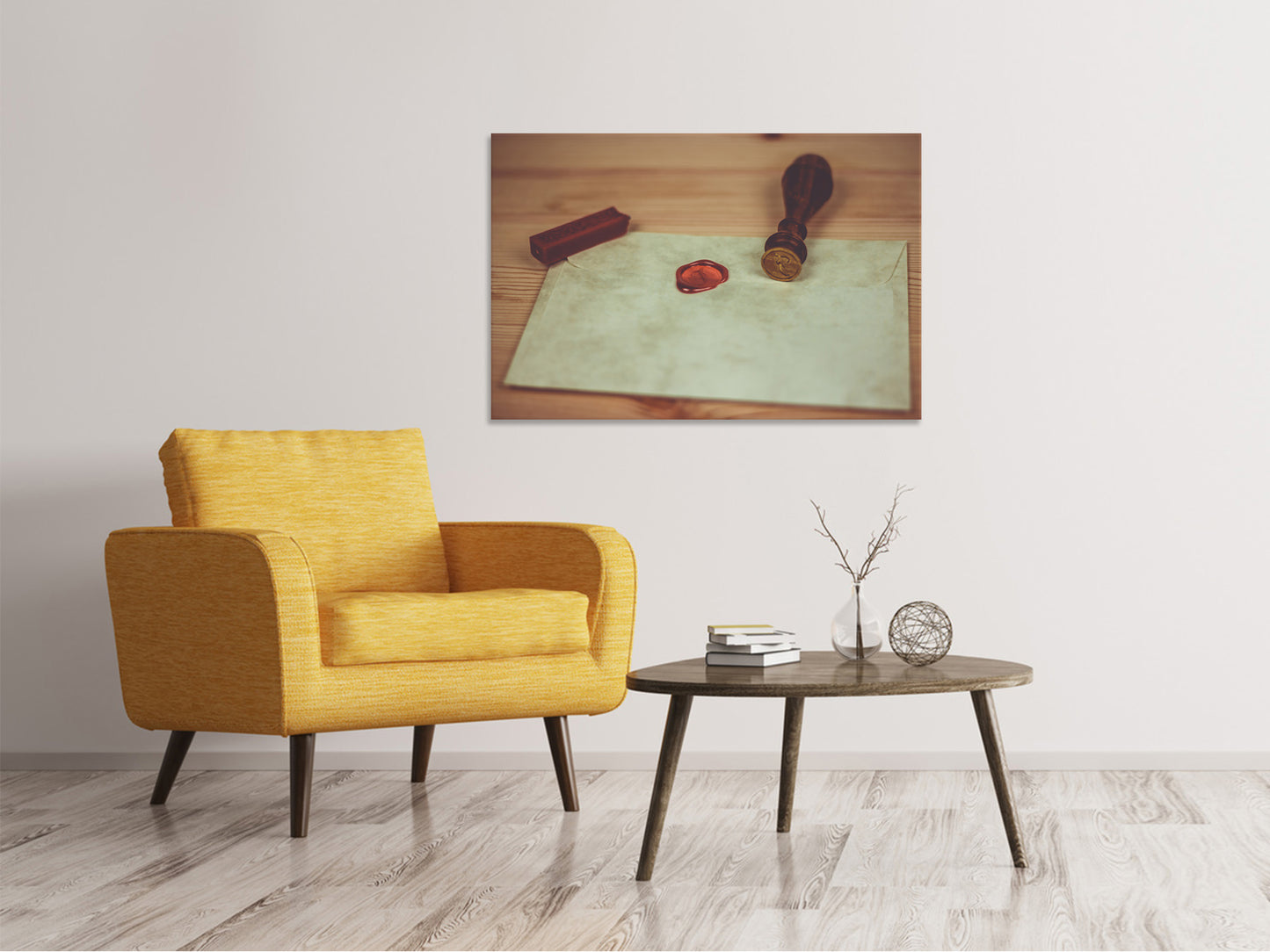 Leinwandbild Retro Brief