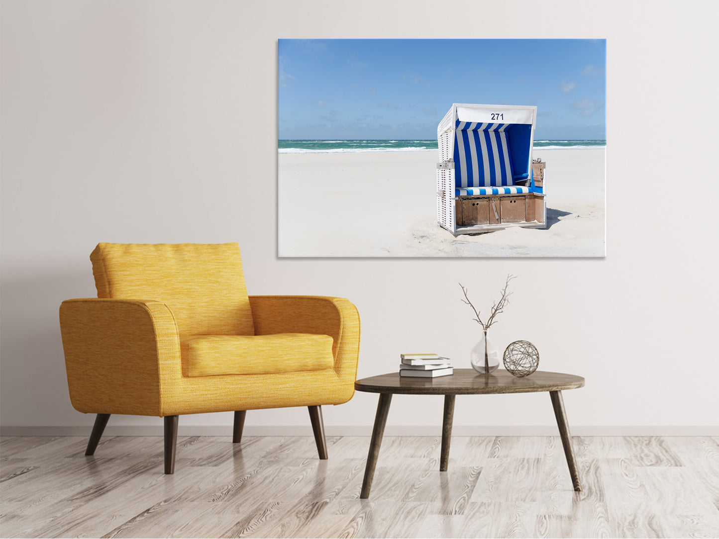 Leinwandbild Strandkorb 271