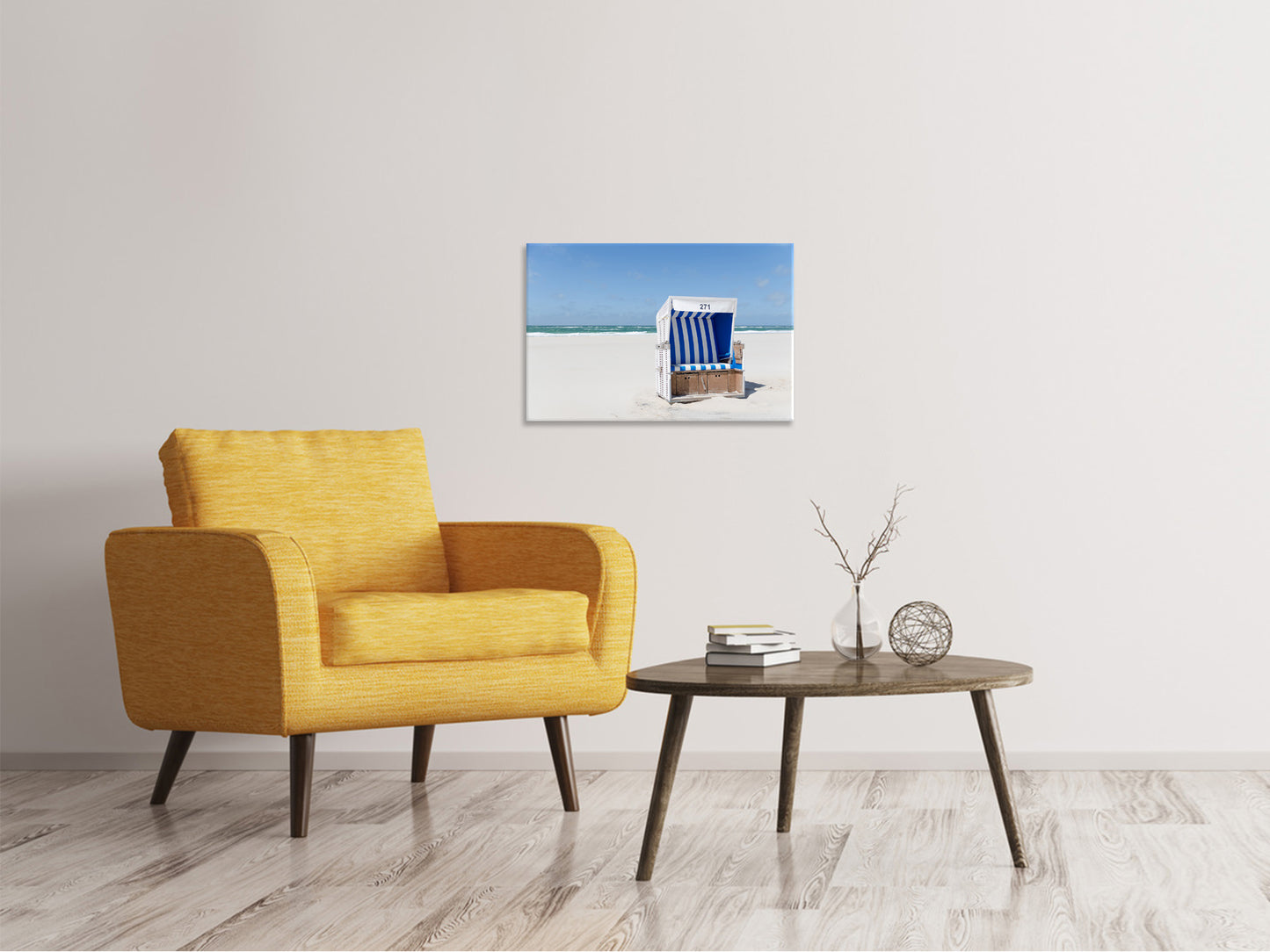 Leinwandbild Strandkorb 271