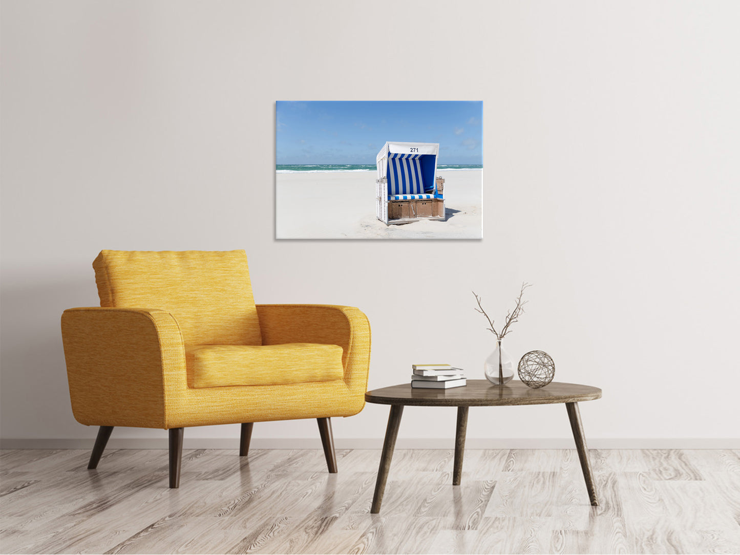 Leinwandbild Strandkorb 271