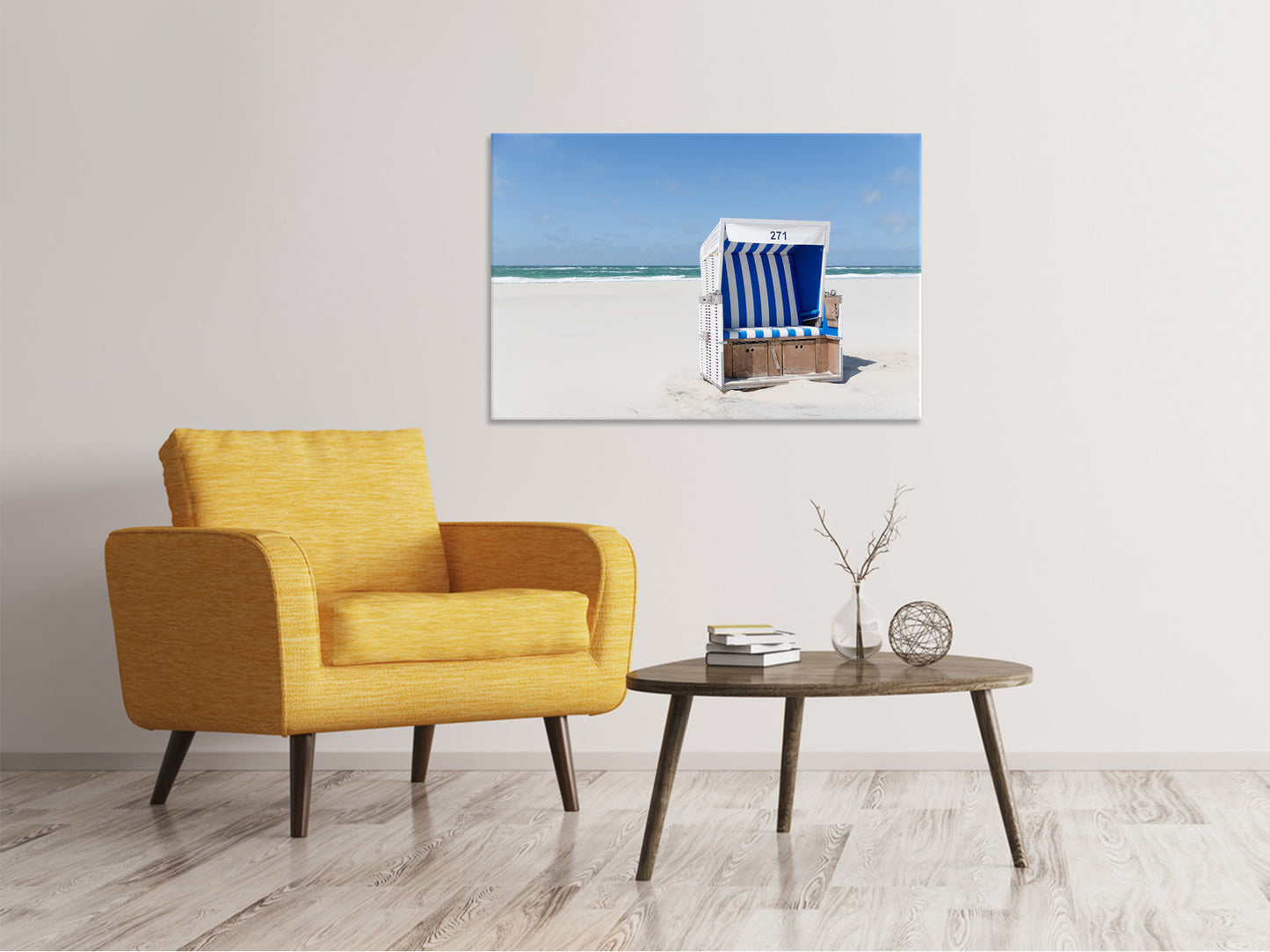Leinwandbild Strandkorb 271
