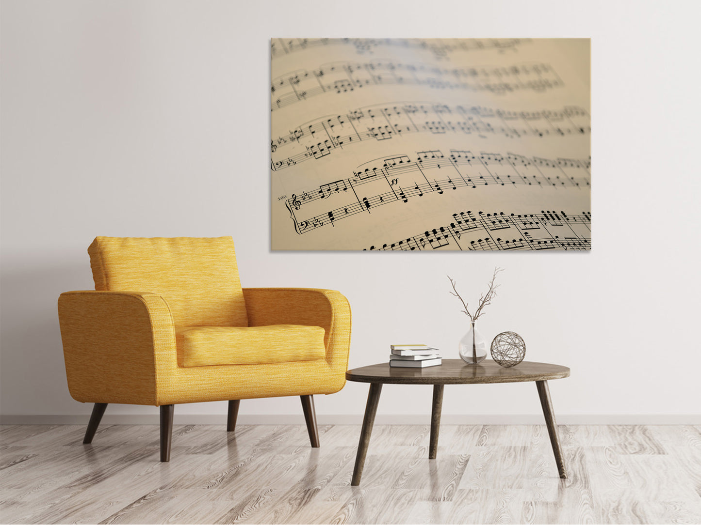 Leinwandbild Die Musiknoten
