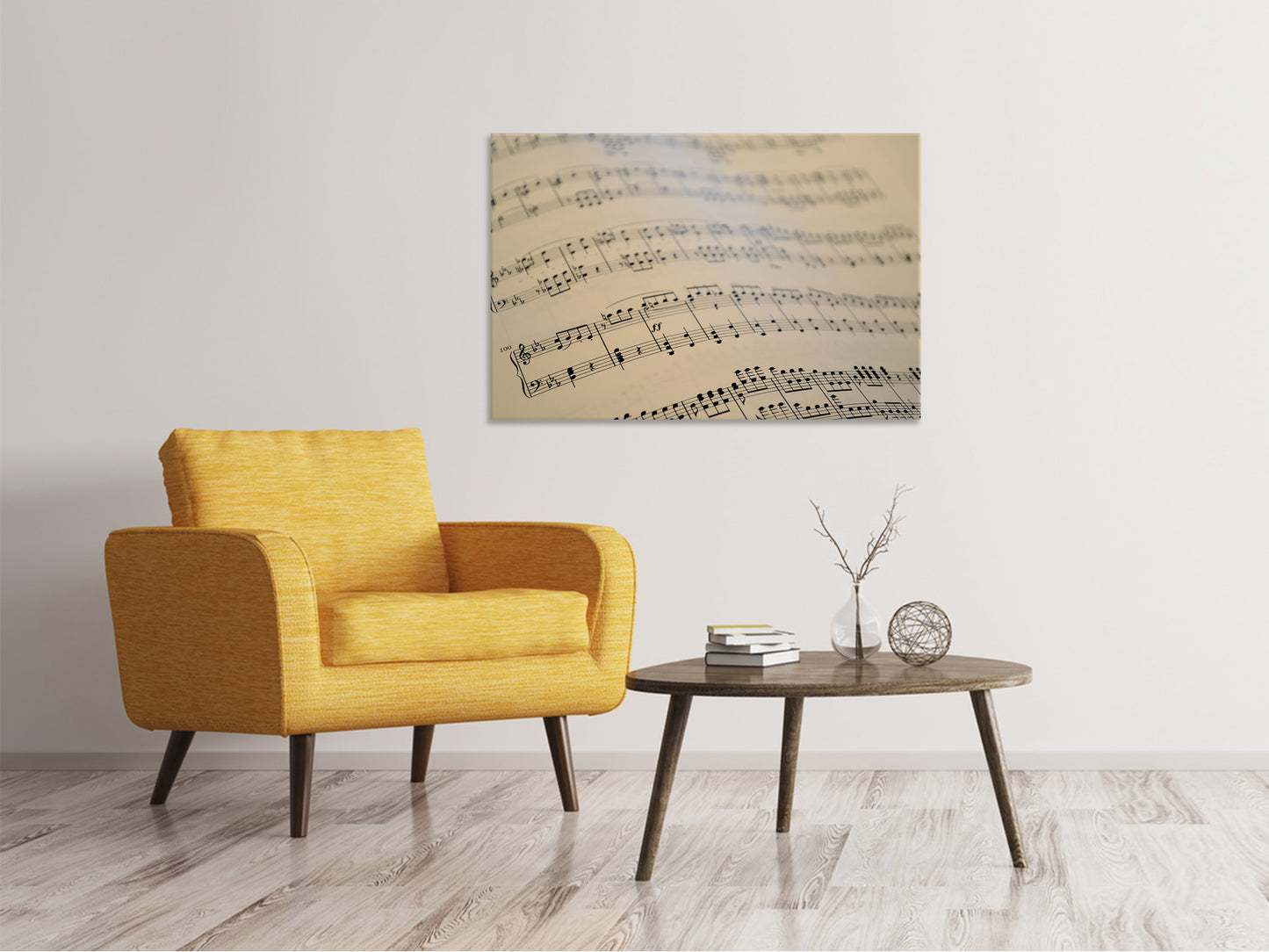 Leinwandbild Die Musiknoten