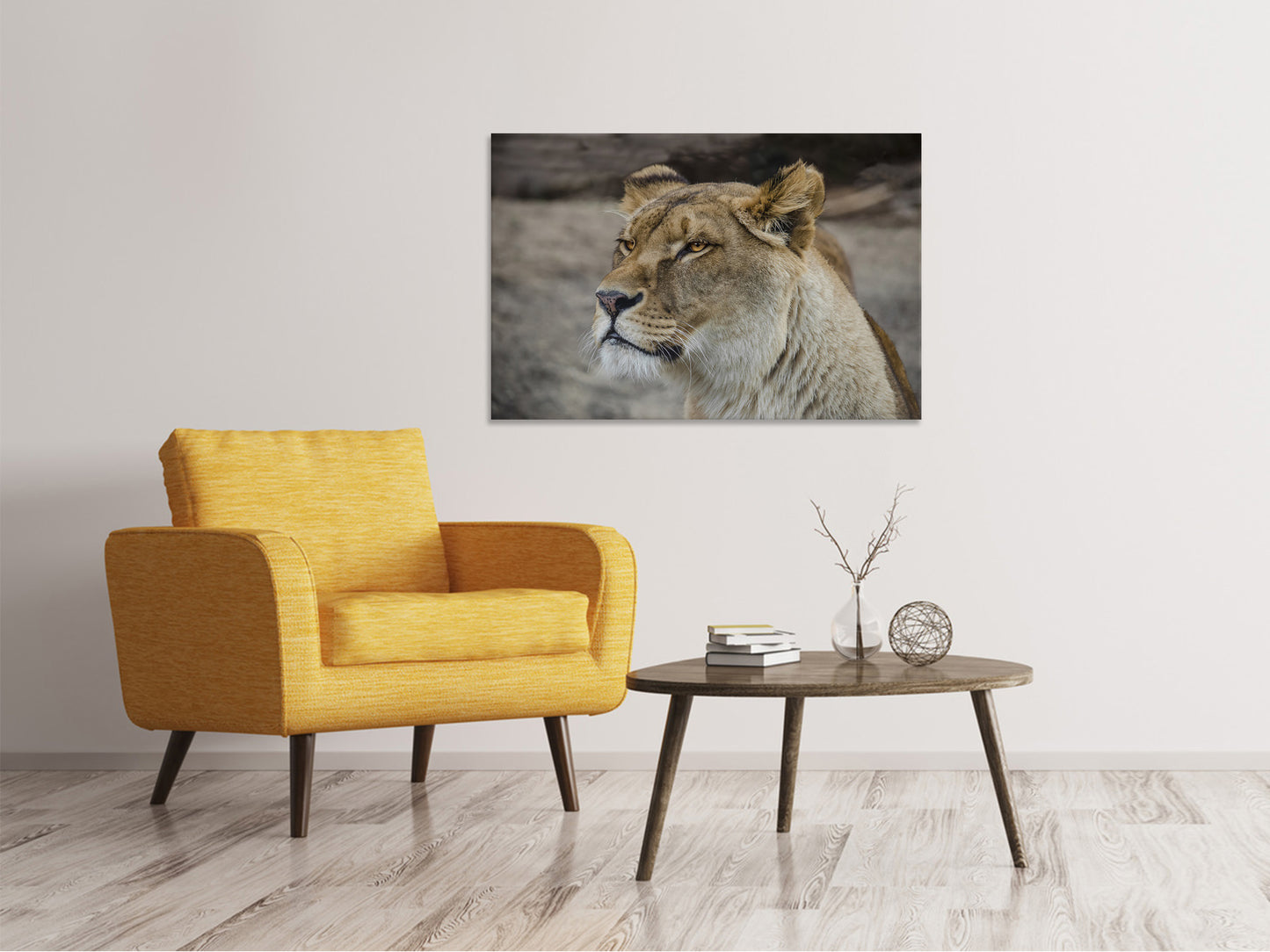 Leinwandbild Kopf einer Löwin