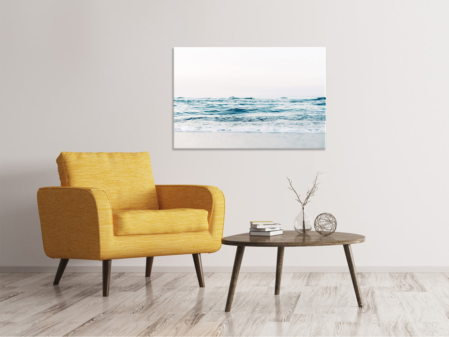 Leinwandbild Alleine am Strand