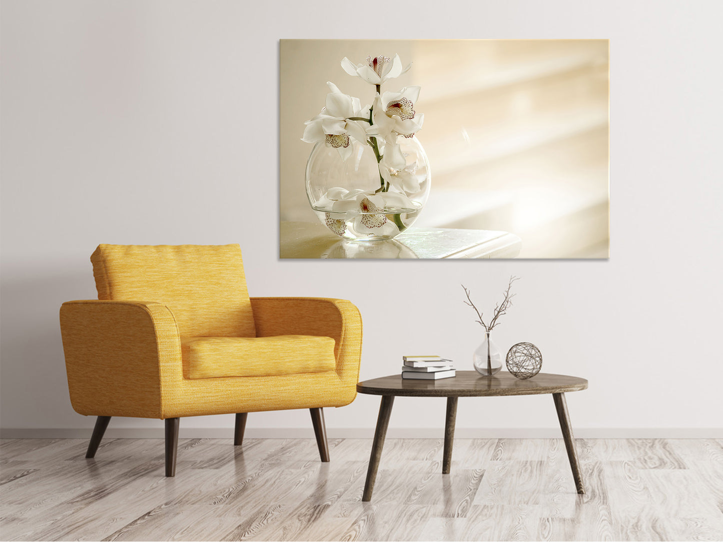 Leinwandbild Orchidee im Glas