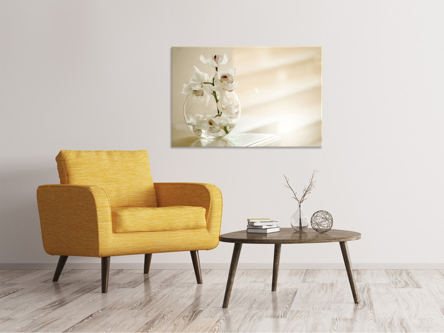 Leinwandbild Orchidee im Glas