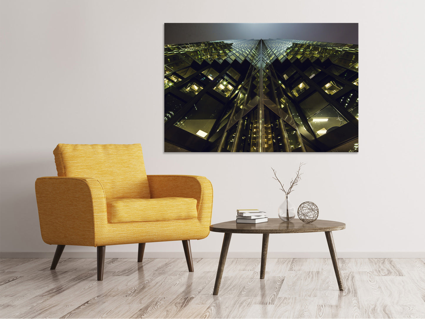 Leinwandbild Imposante Architektur in der Nacht