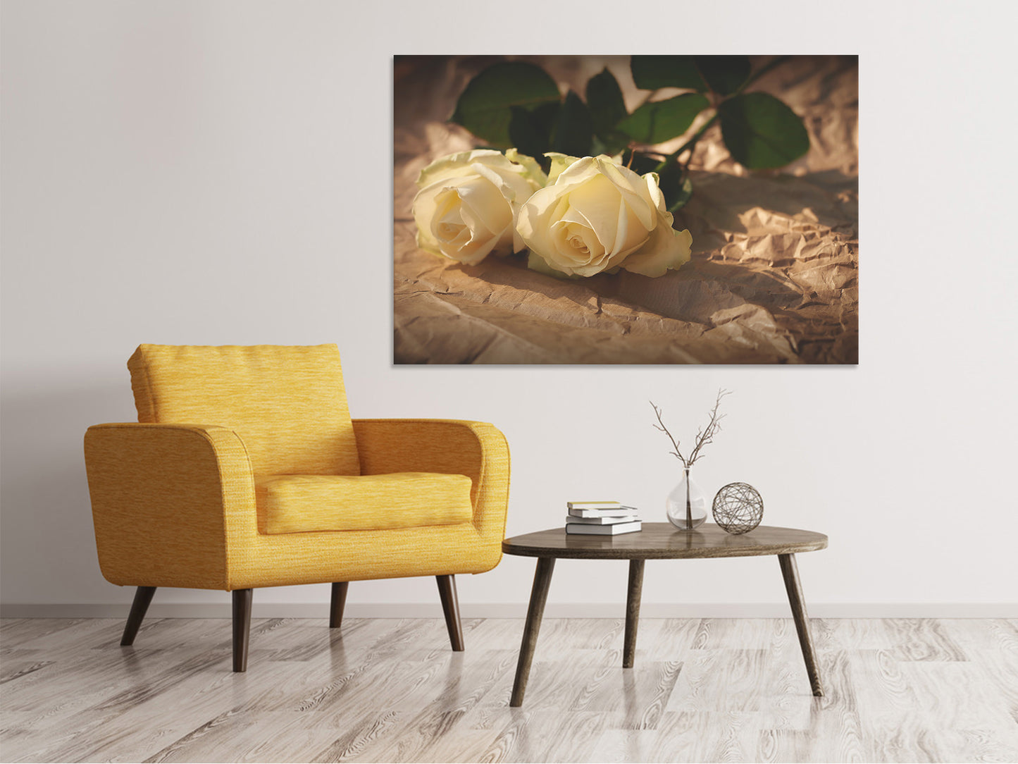 Leinwandbild Die Reinheit der Rosen
