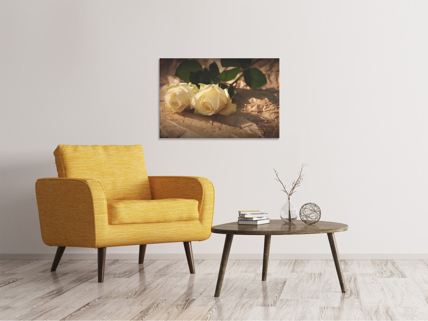 Leinwandbild Die Reinheit der Rosen