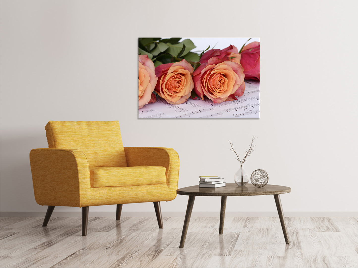 Leinwandbild Noten der Liebe