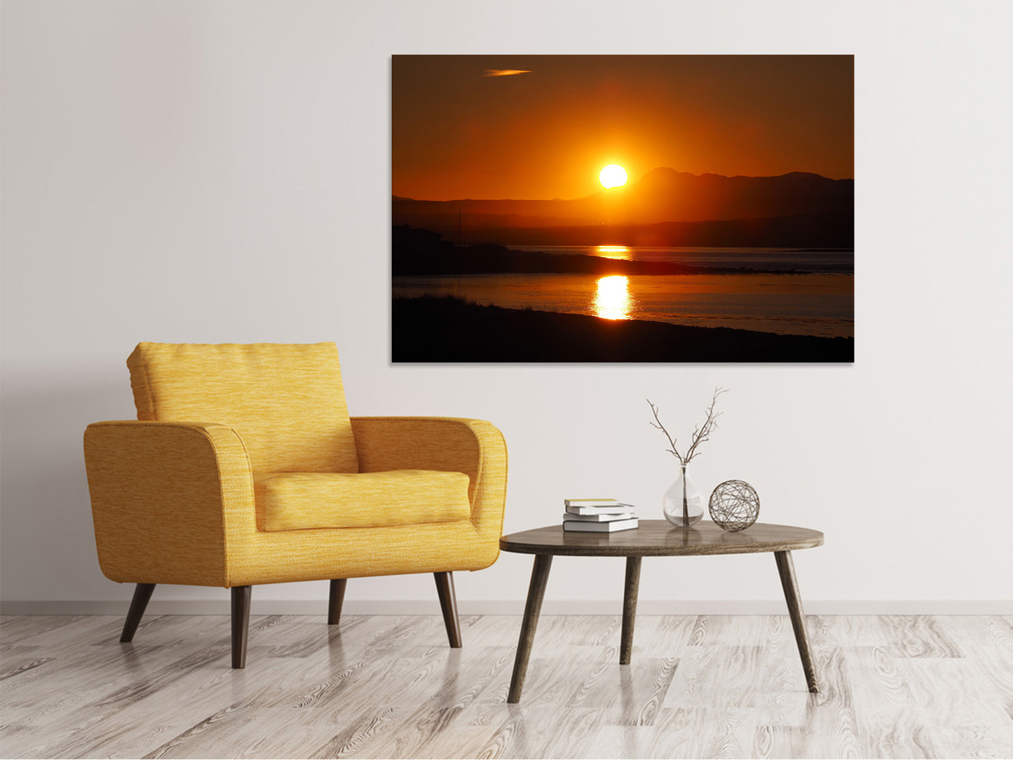 Leinwandbild Traumhafter Sonnenuntergang am Strand