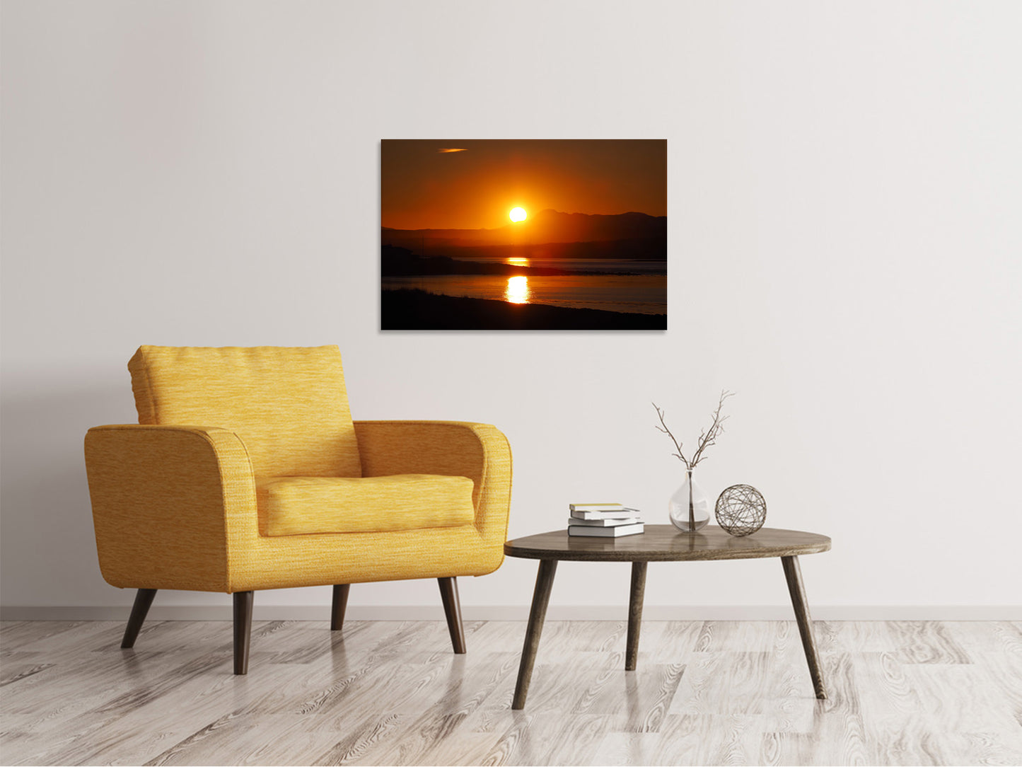 Leinwandbild Traumhafter Sonnenuntergang am Strand