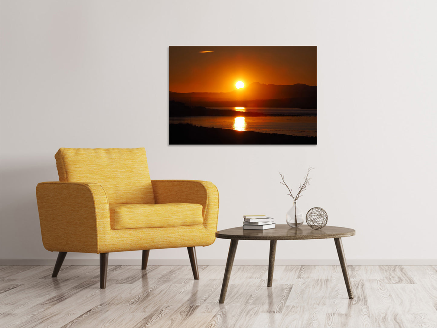 Leinwandbild Traumhafter Sonnenuntergang am Strand