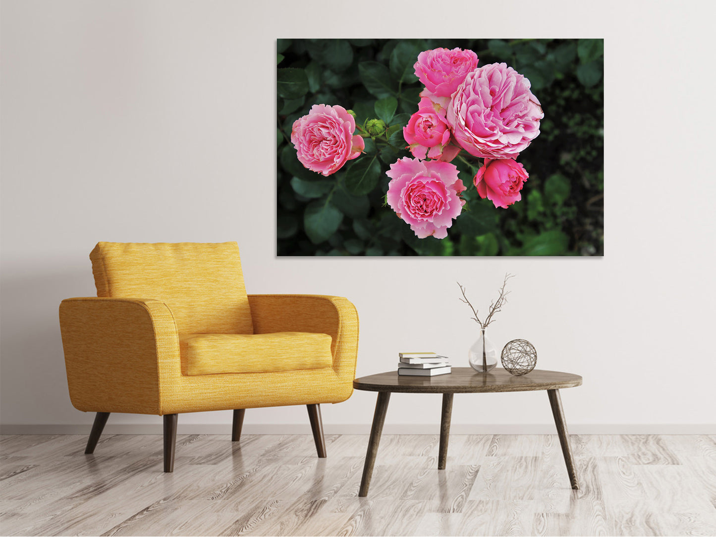 Leinwandbild Die wilden Rosen in pink