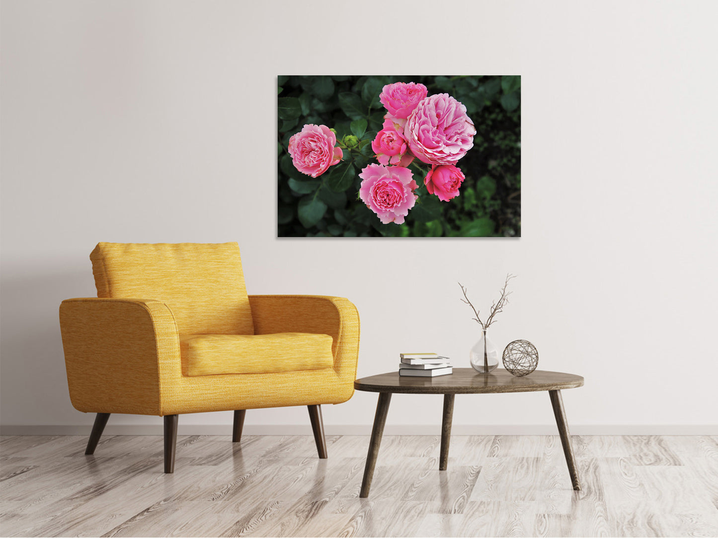 Leinwandbild Die wilden Rosen in pink