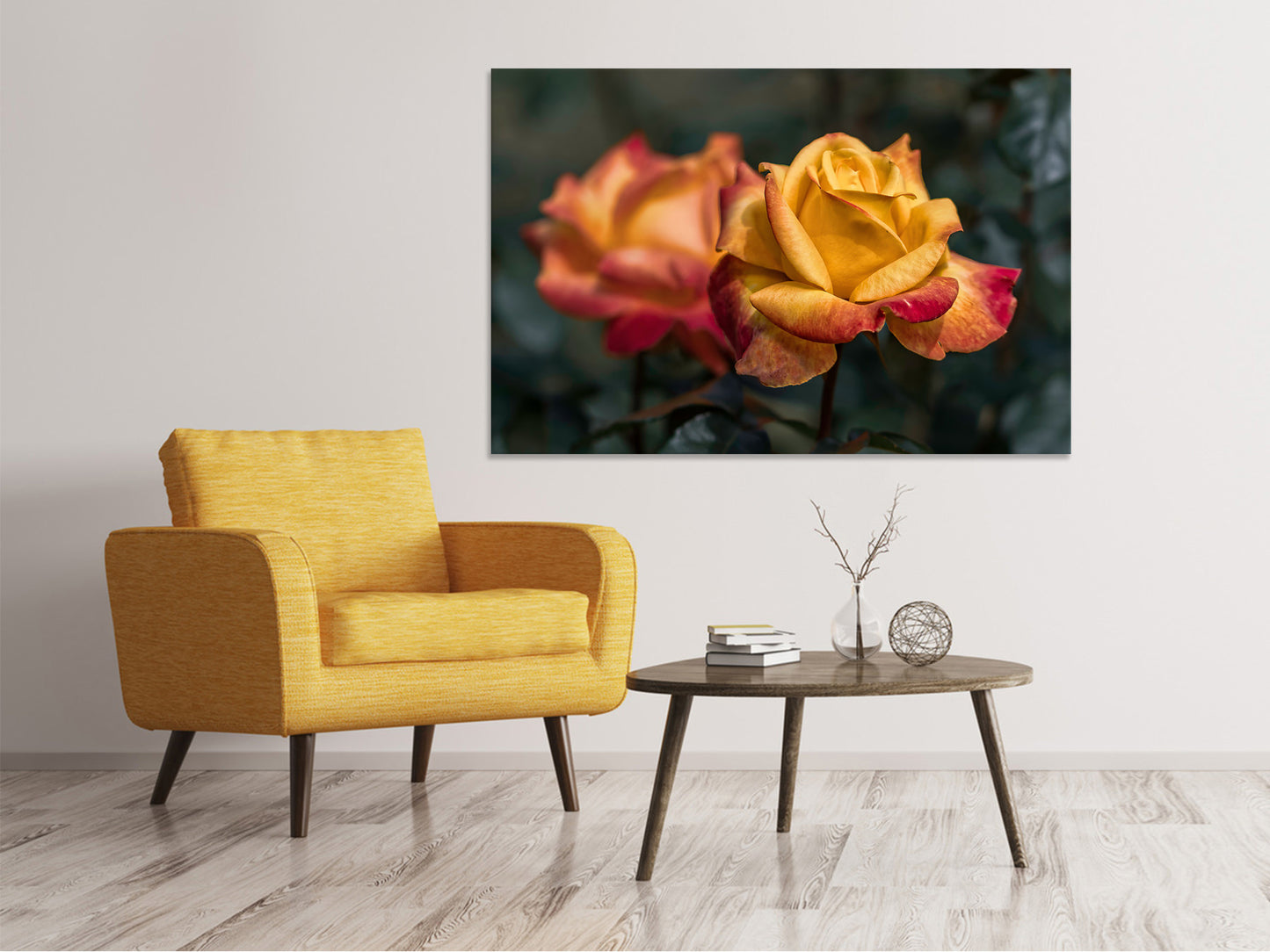 Leinwandbild Die Rose im Garten