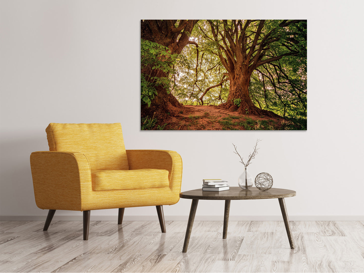 Leinwandbild Im dichten Wald