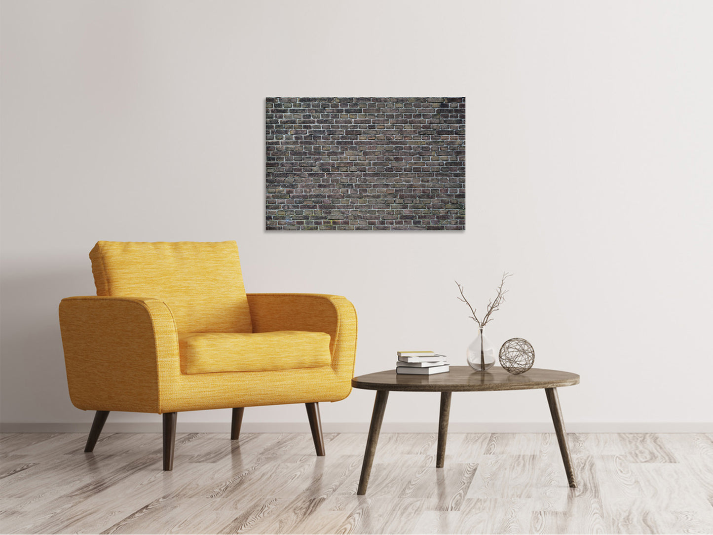 Leinwandbild Dunkle Klinker Steine