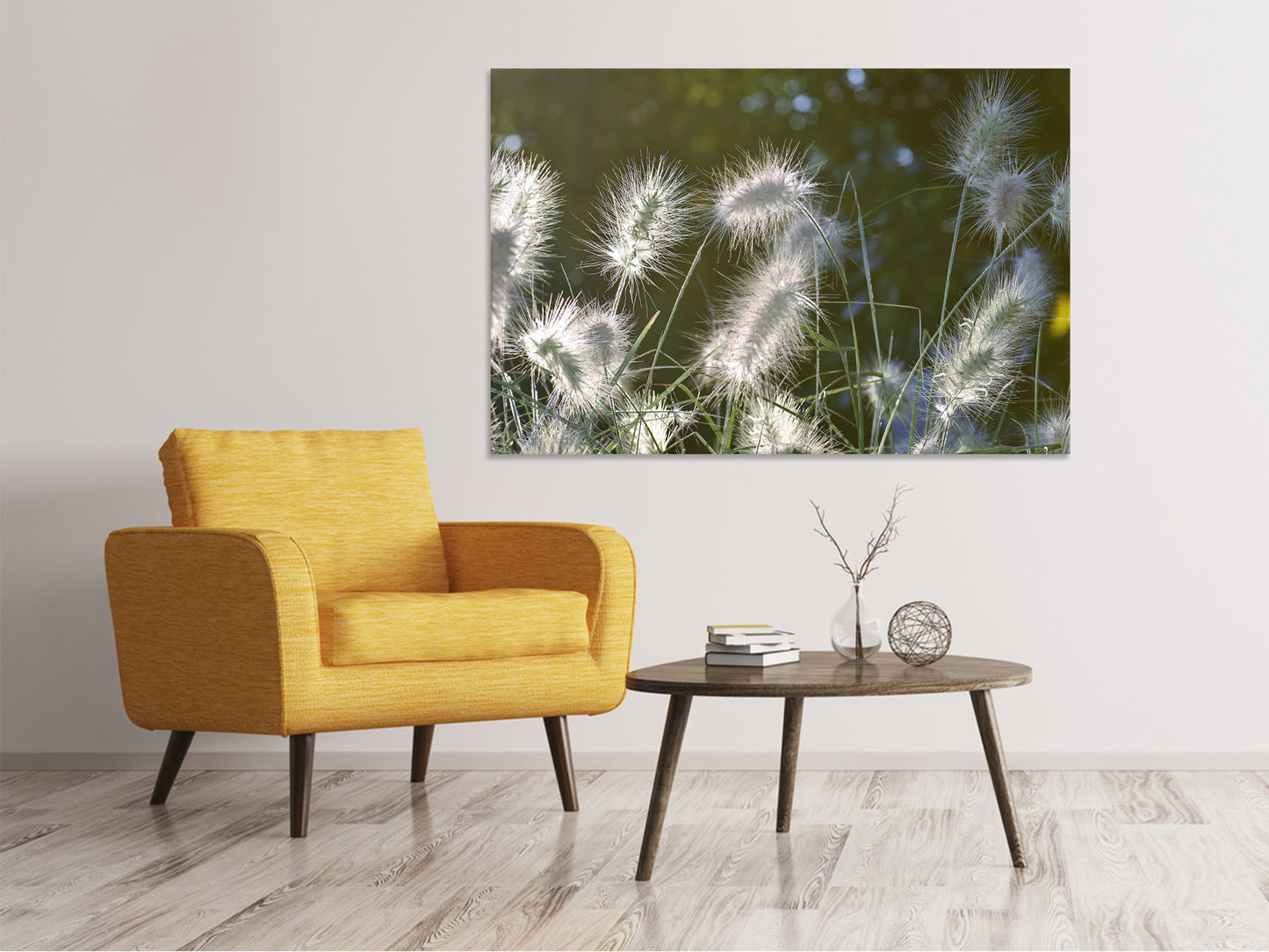 Leinwandbild Ziergräser in XL