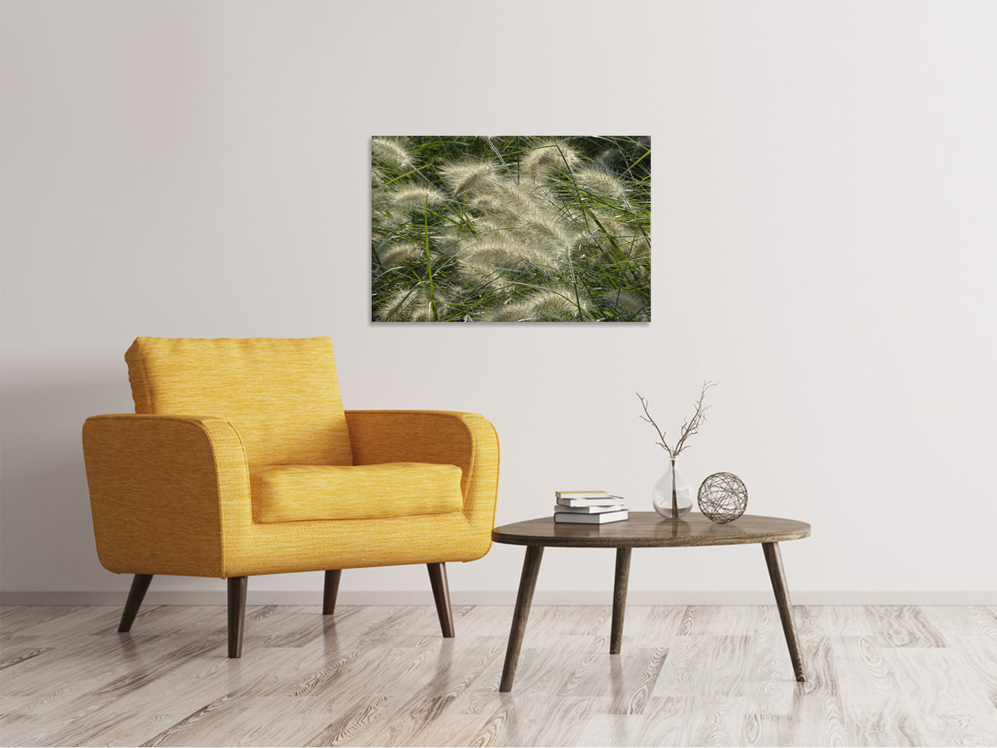 Leinwandbild Ziergrass im Wind