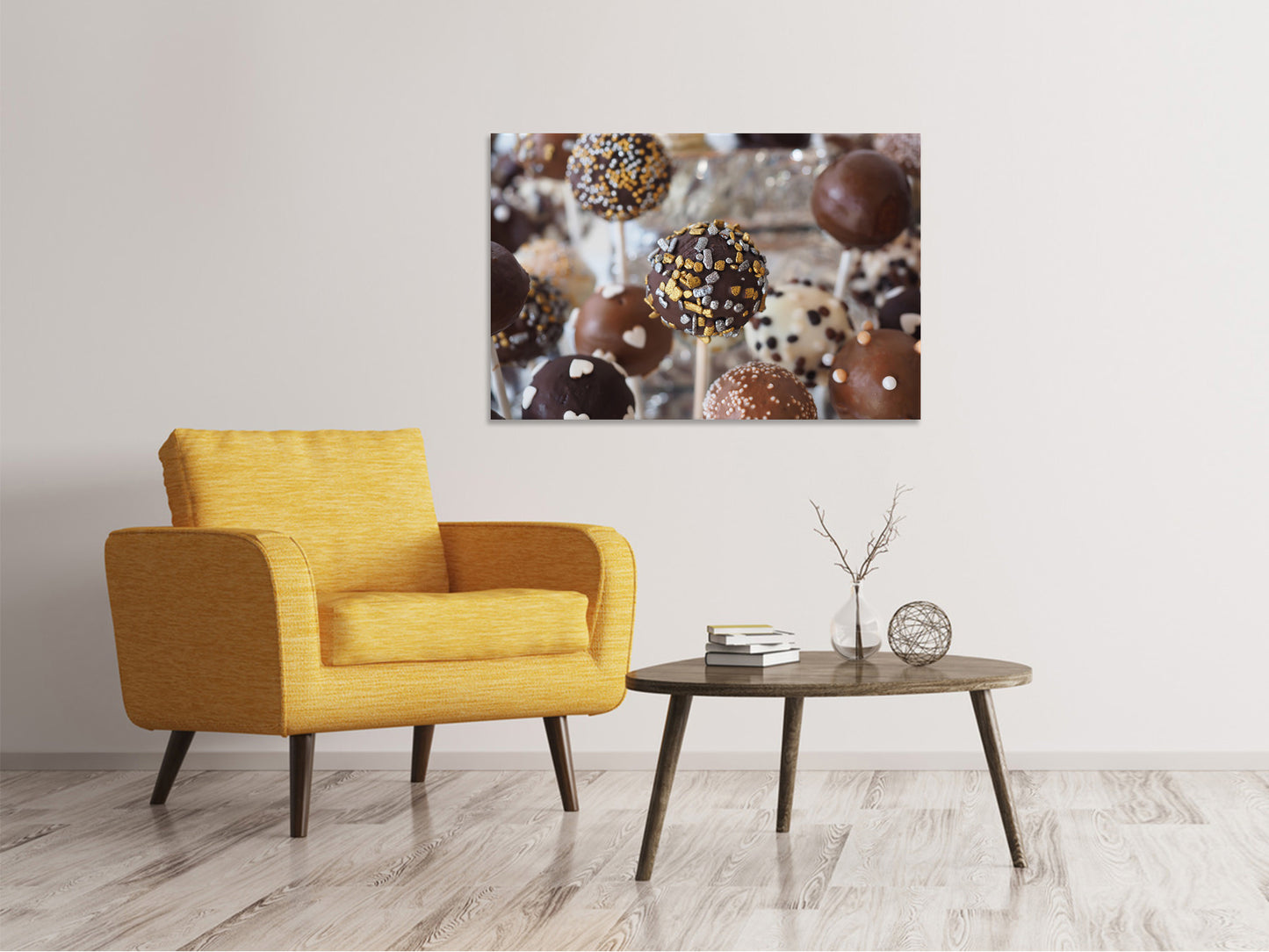 Leinwandbild Schokoladen Lollis