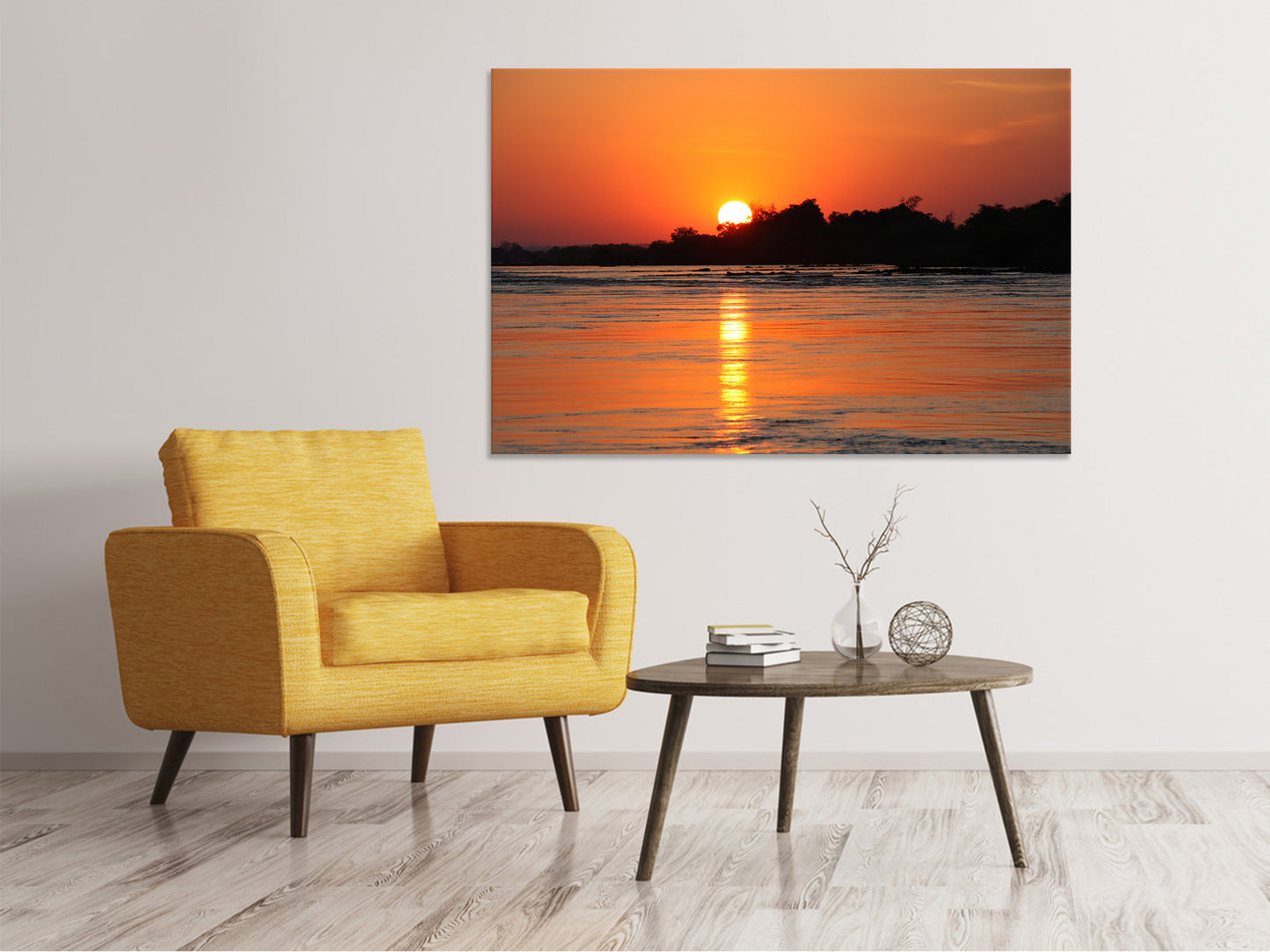 Leinwandbild Der glühende Sonnenuntergang
