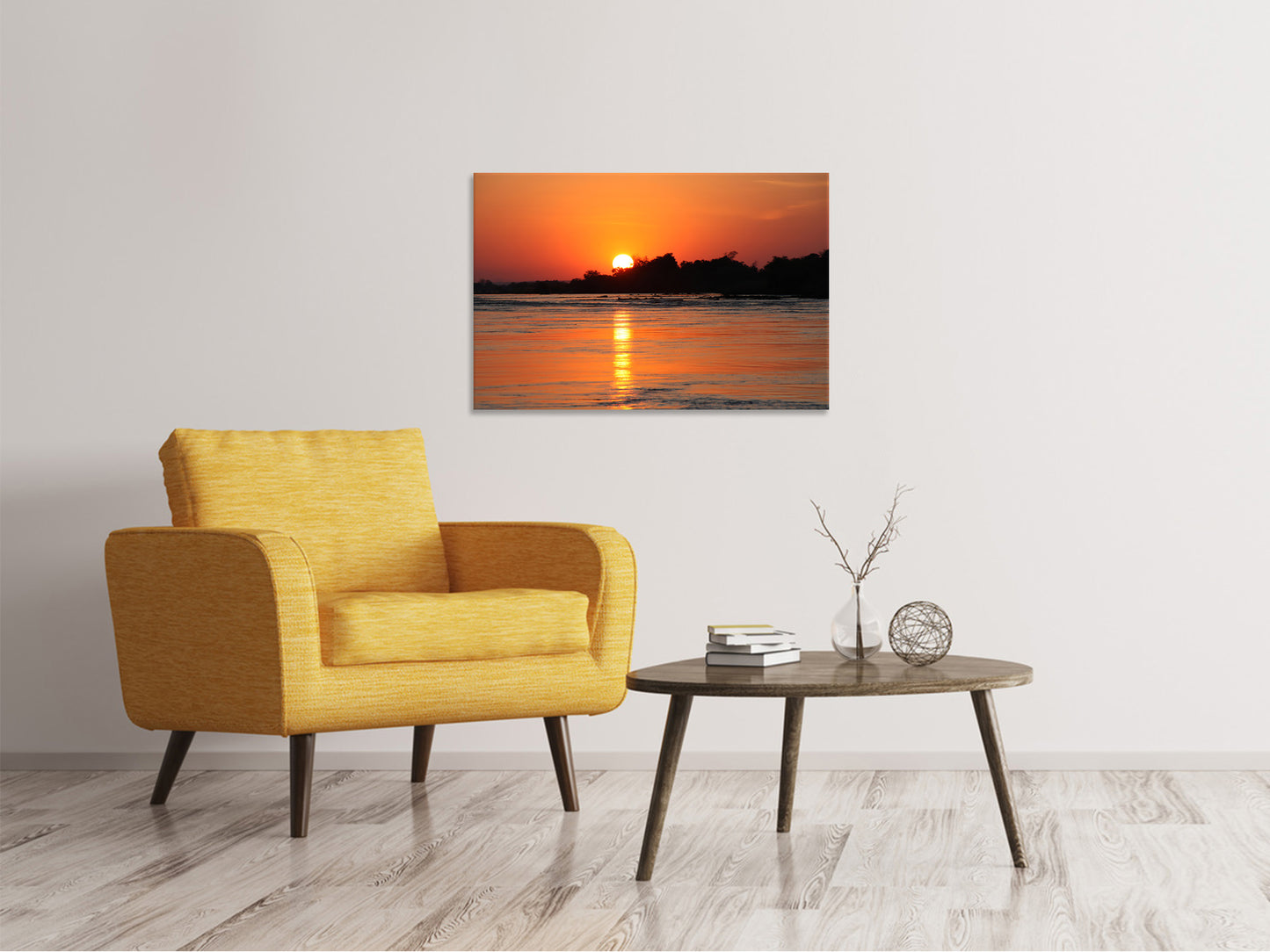 Leinwandbild Der glühende Sonnenuntergang