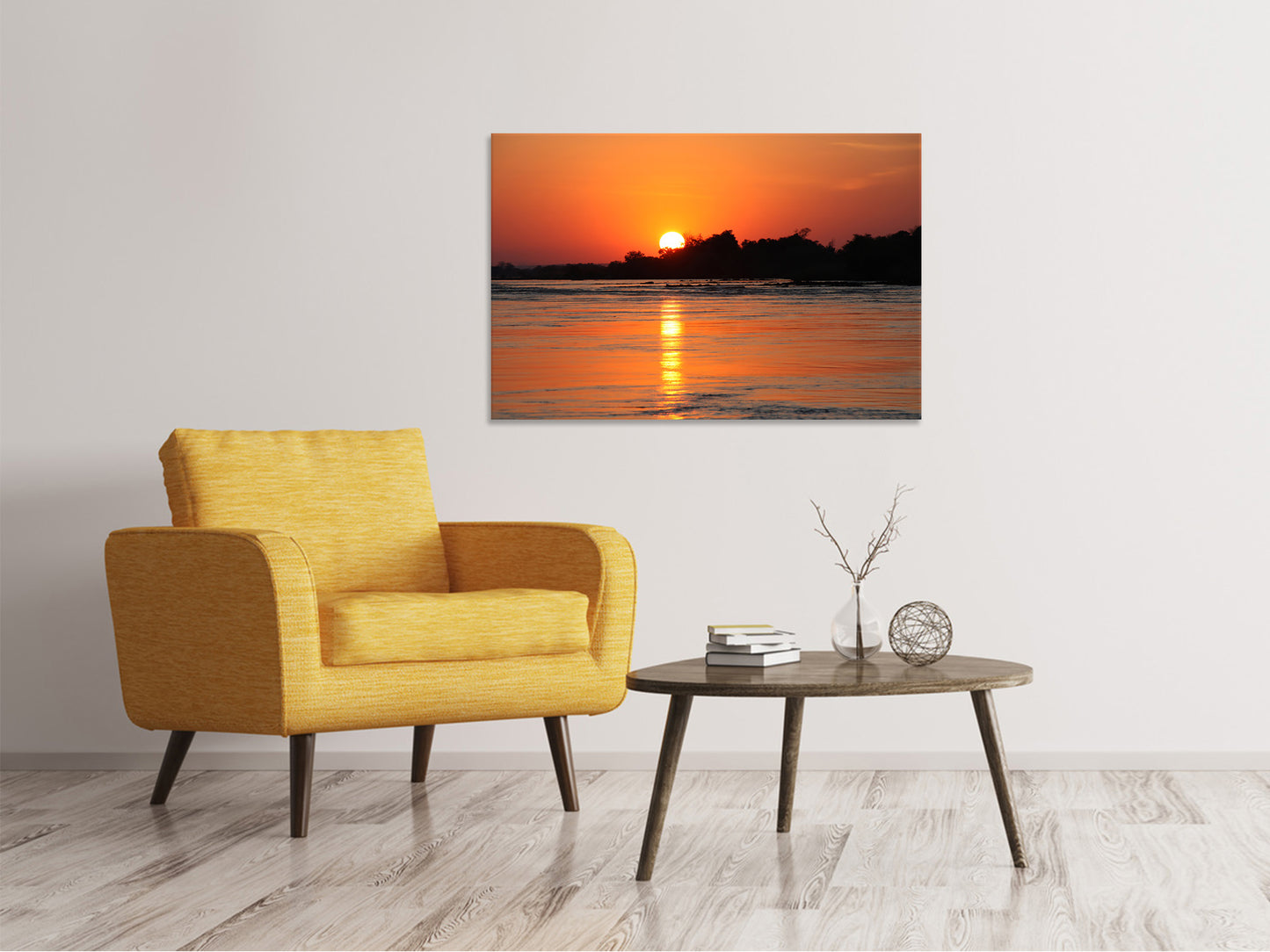 Leinwandbild Der glühende Sonnenuntergang