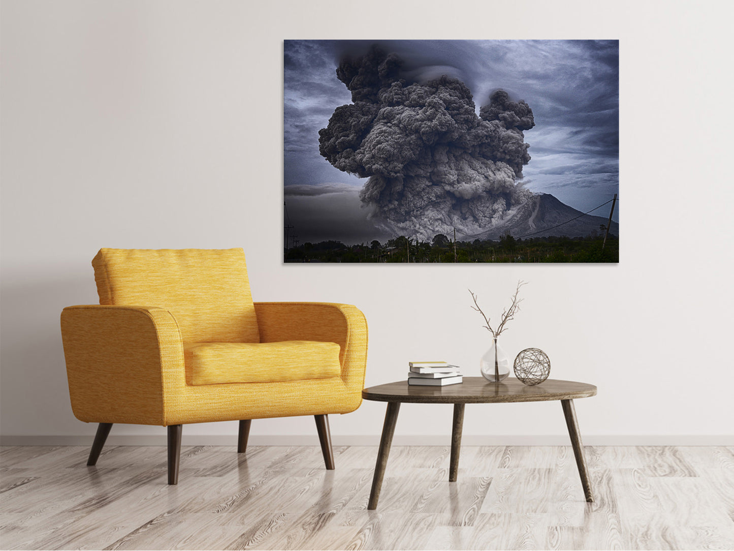 Leinwandbild Die Vulkan Asche
