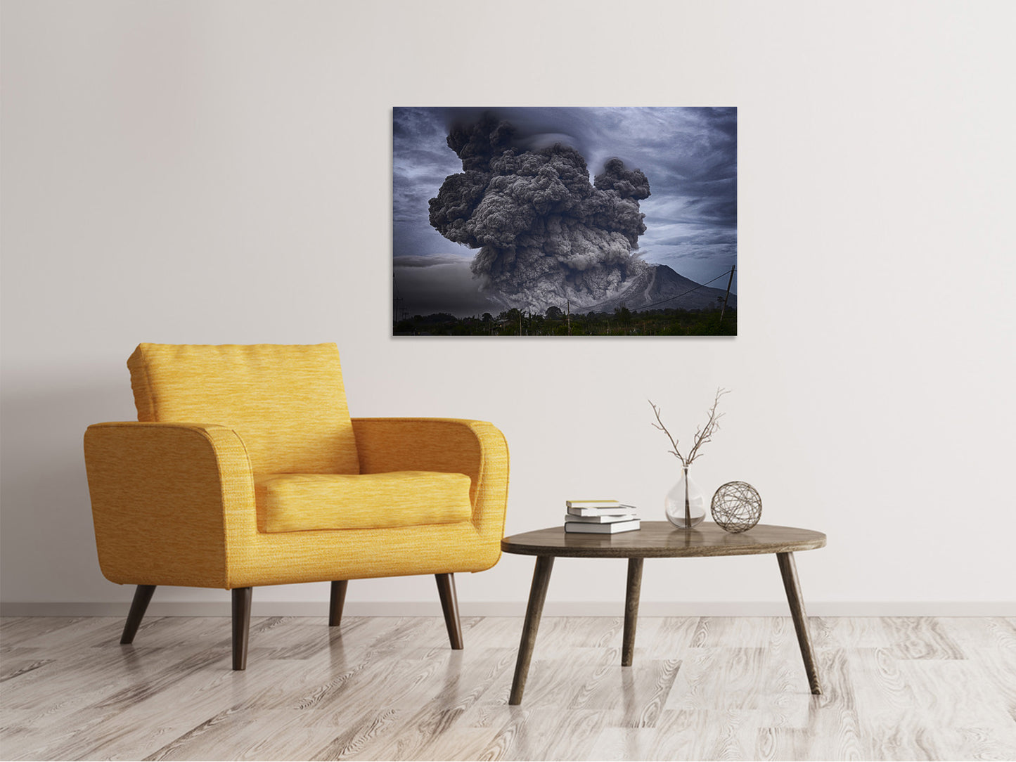 Leinwandbild Die Vulkan Asche