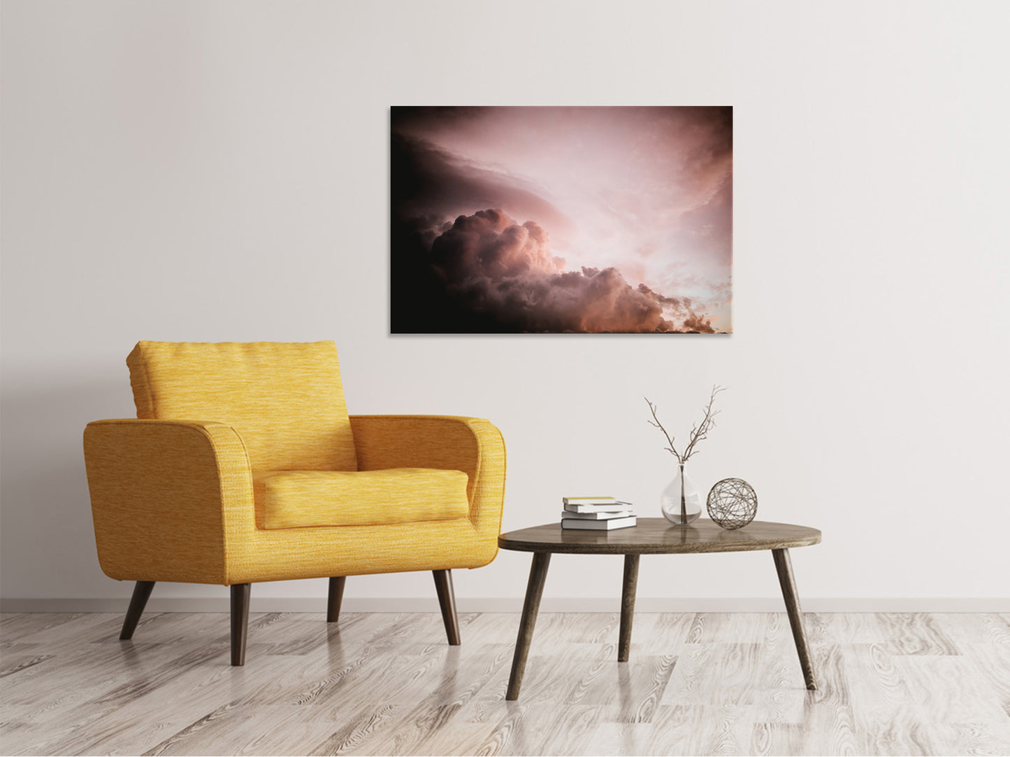 Leinwandbild Rosa Wolken