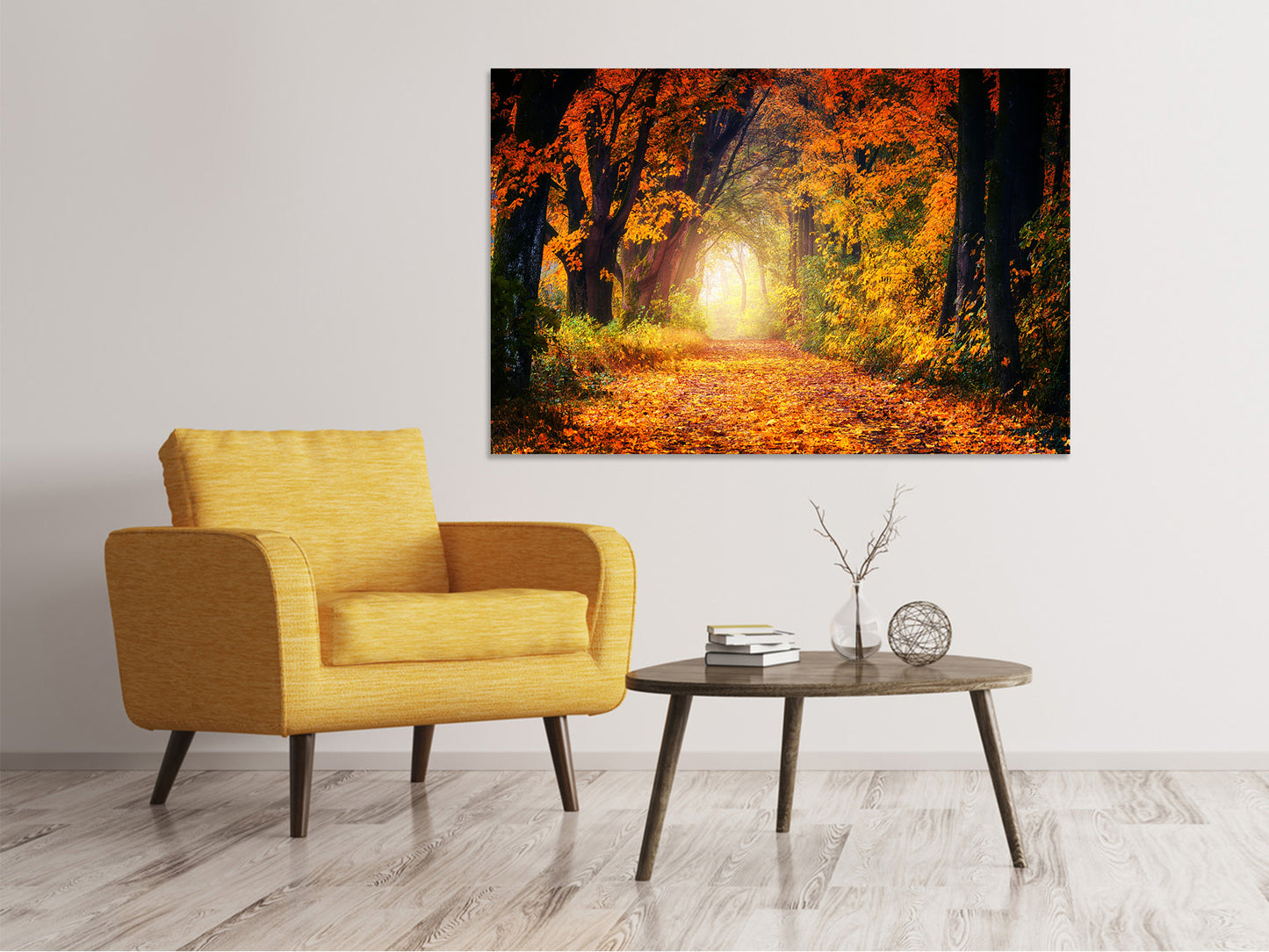 Leinwandbild Wald Spaziergang