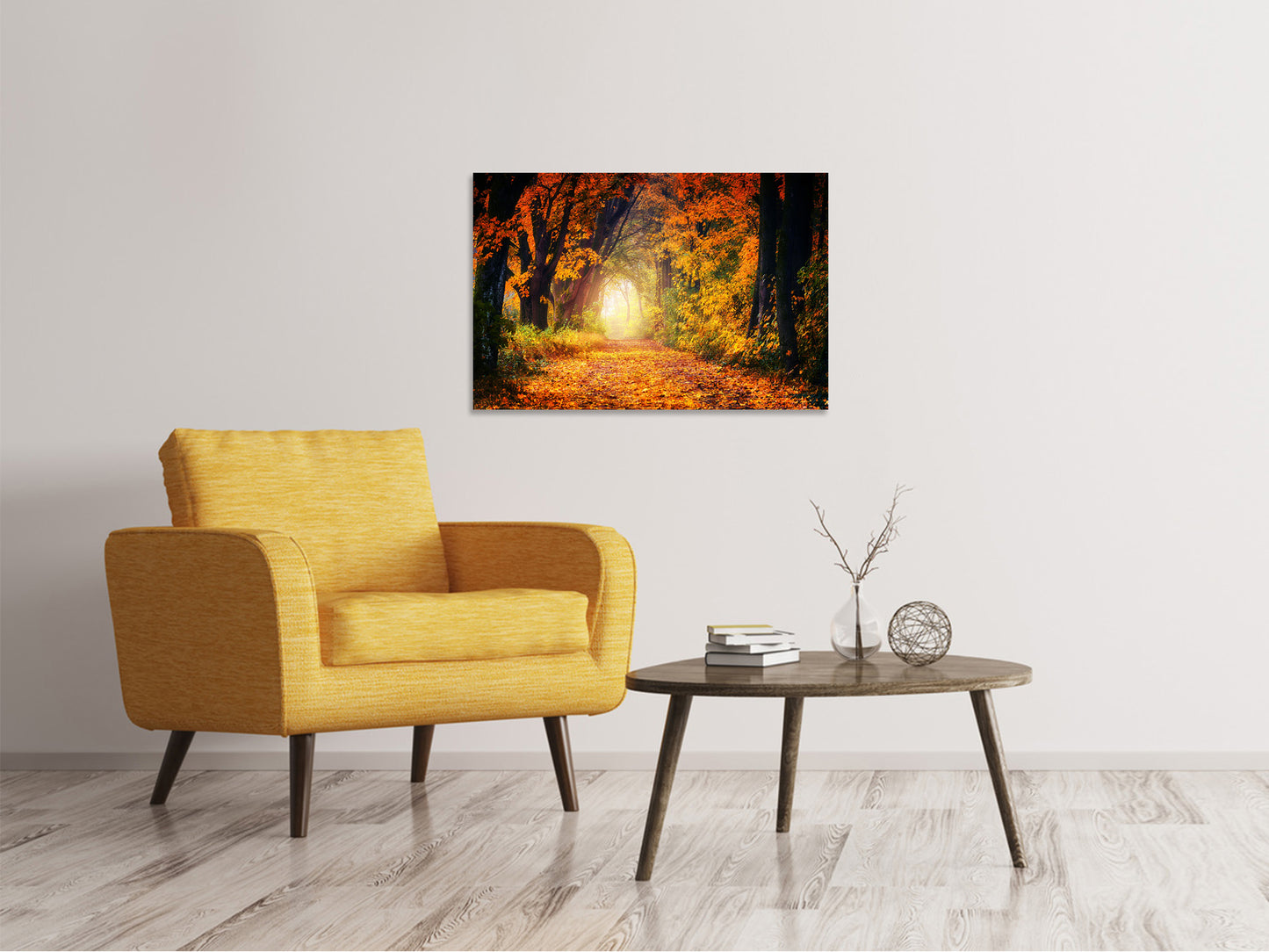 Leinwandbild Wald Spaziergang