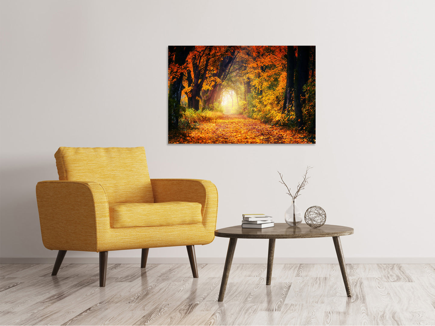 Leinwandbild Wald Spaziergang