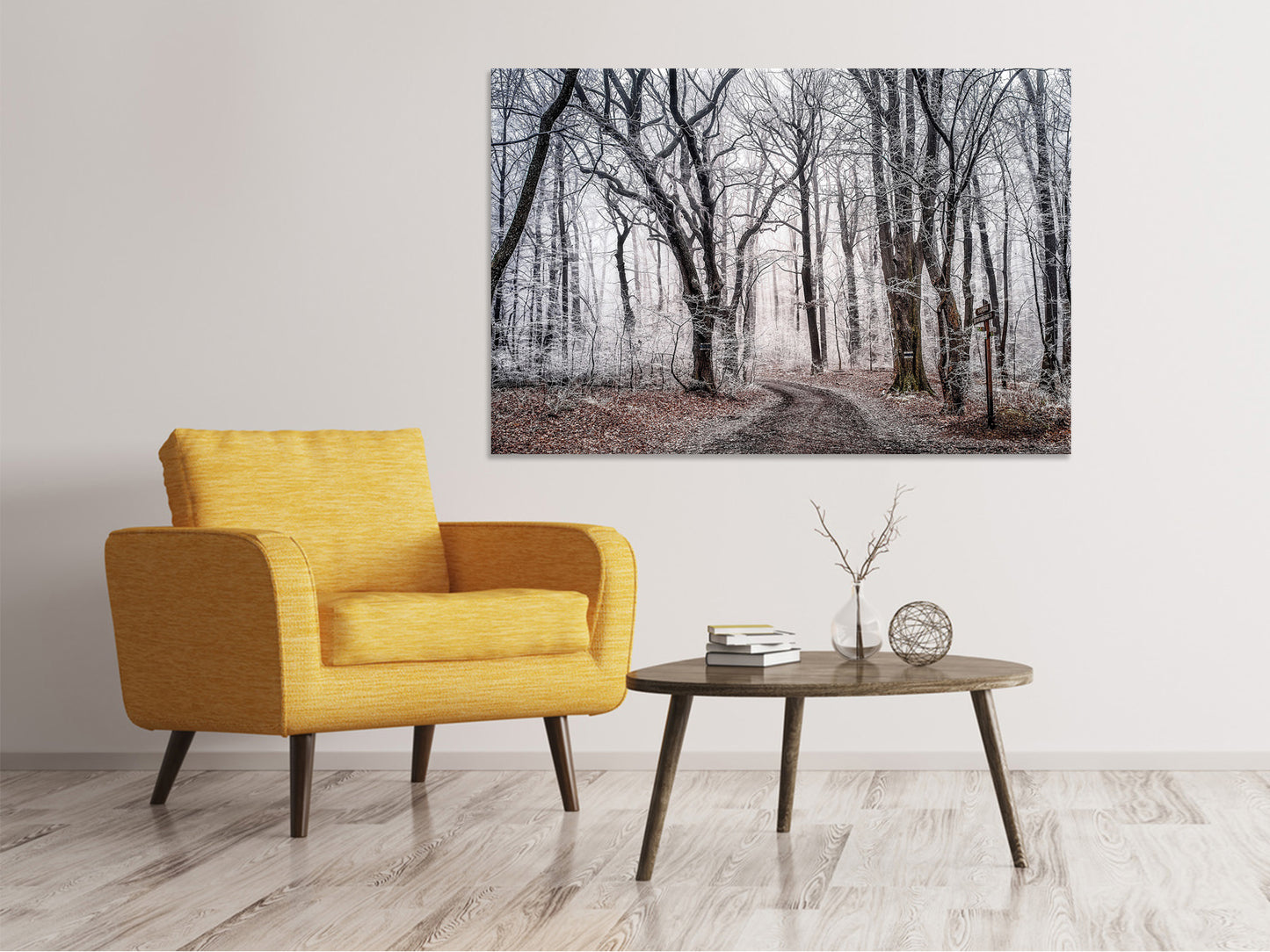 Leinwandbild Winterlicher Wald