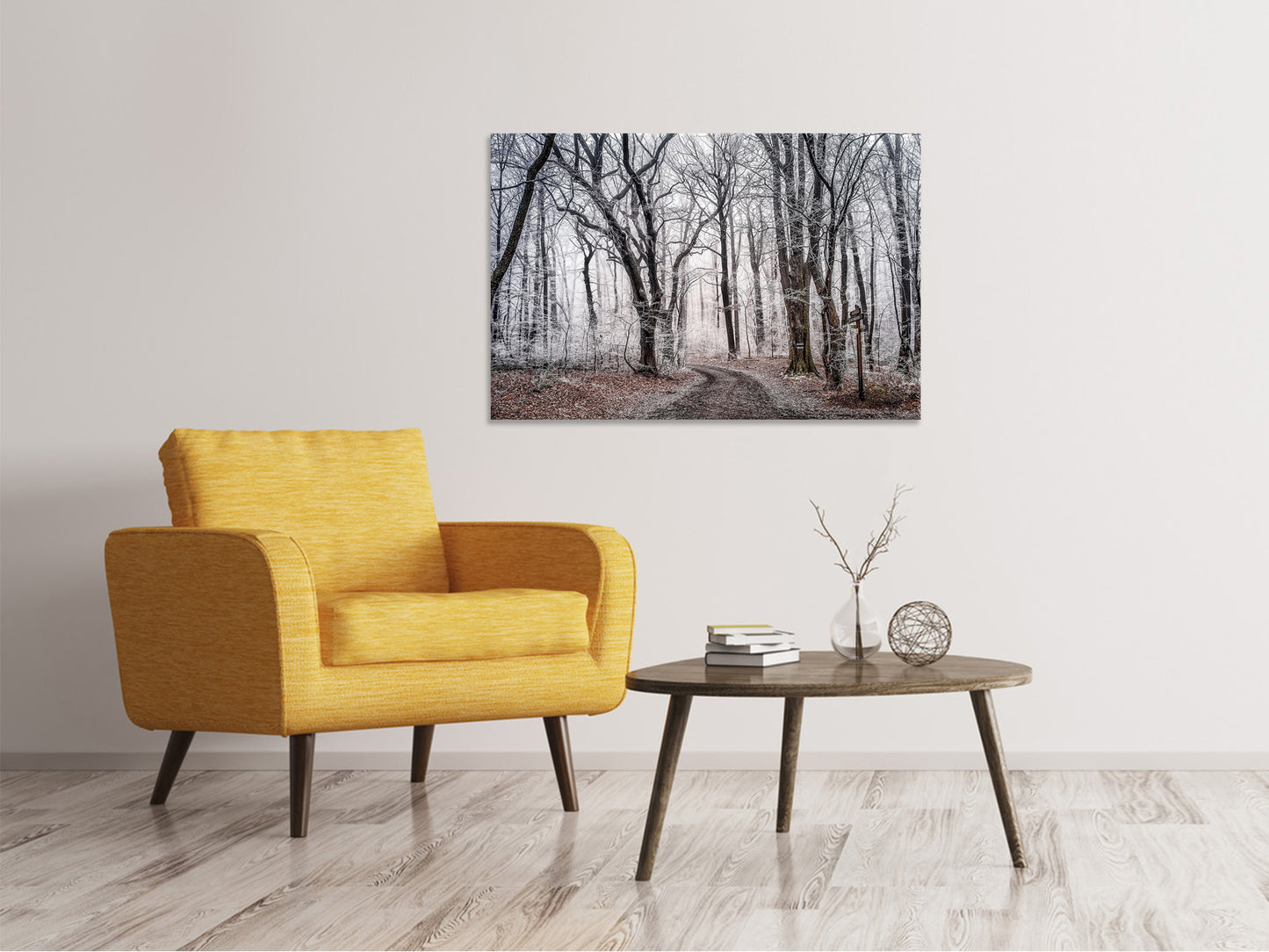 Leinwandbild Winterlicher Wald