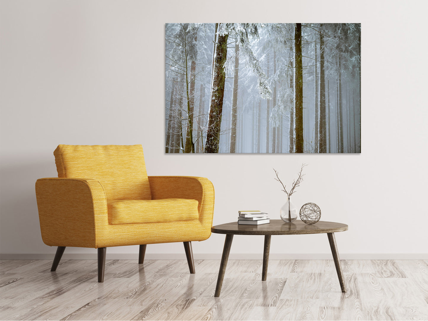 Leinwandbild Wald im Winter