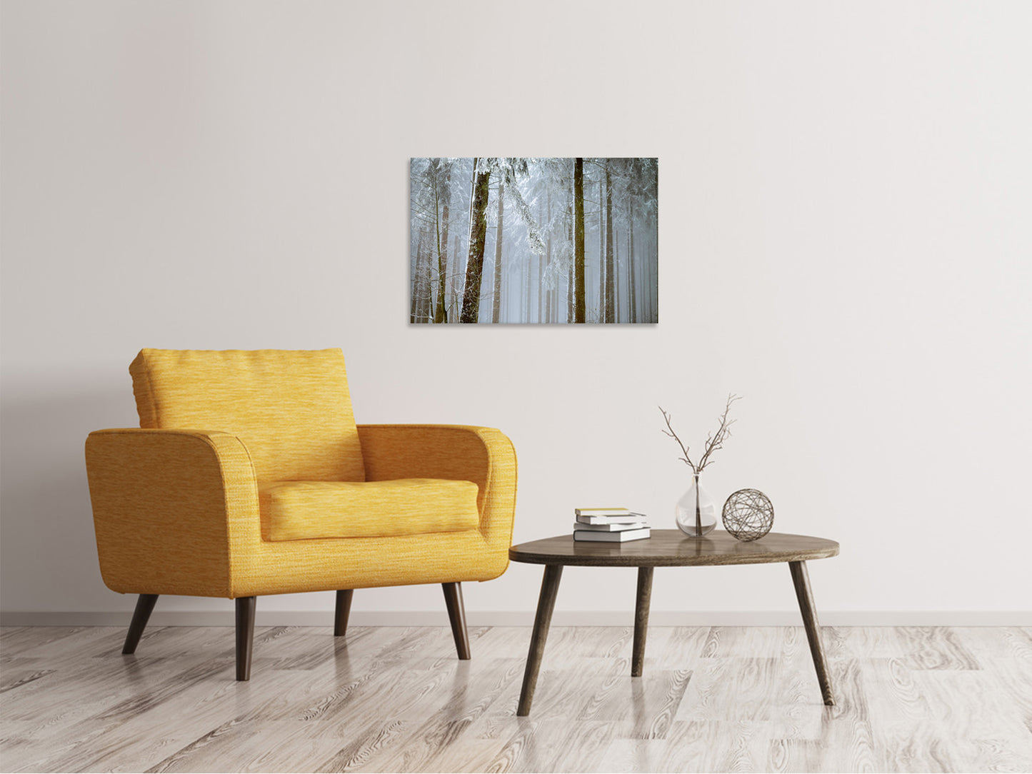 Leinwandbild Wald im Winter