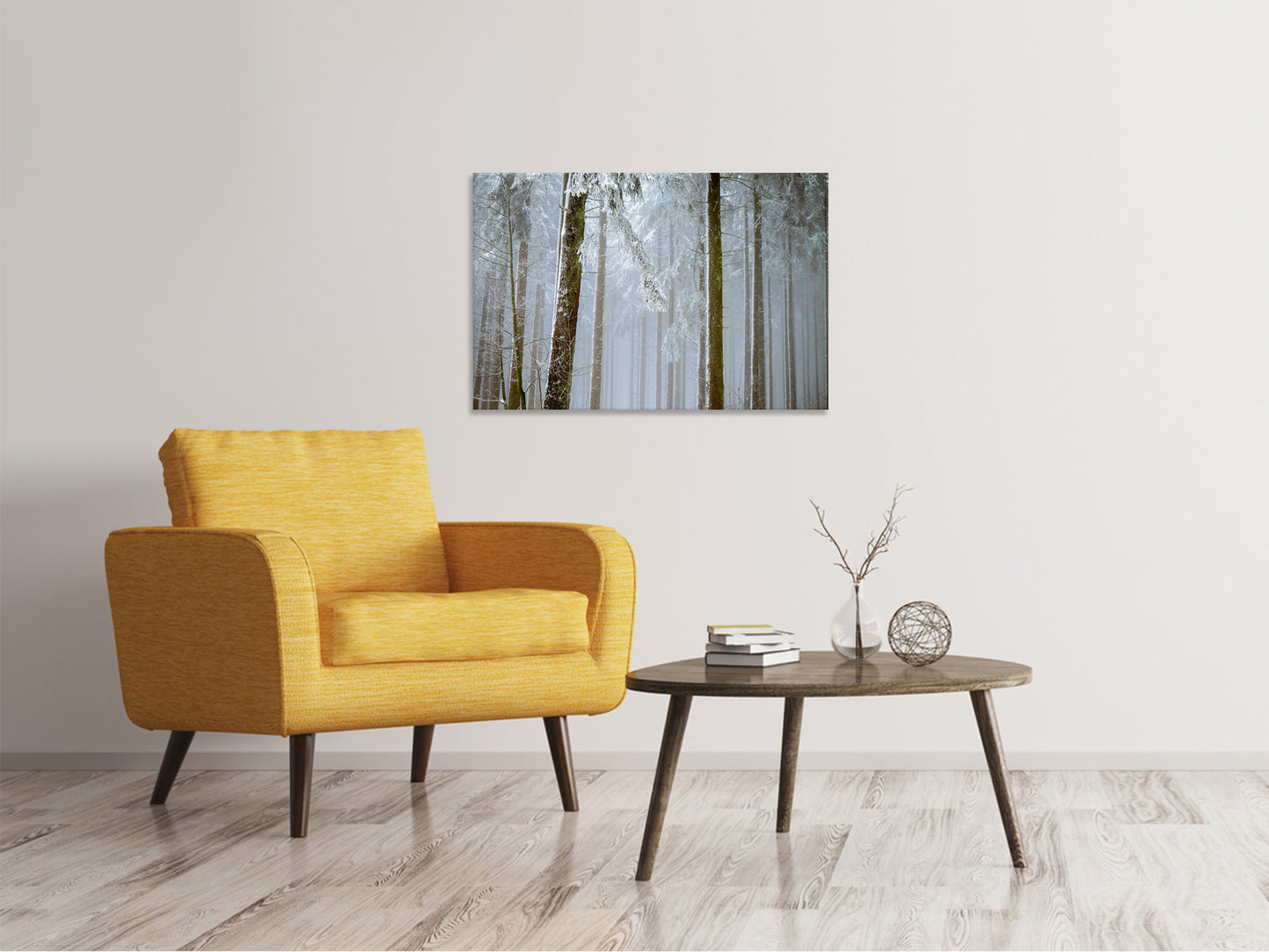 Leinwandbild Wald im Winter