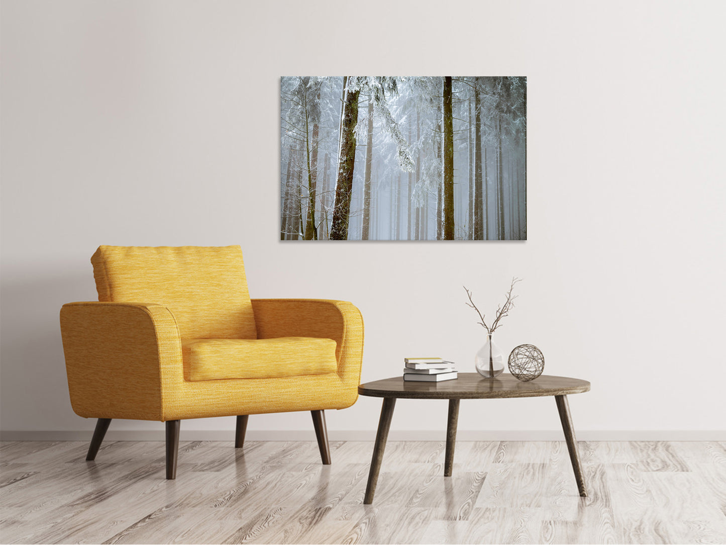 Leinwandbild Wald im Winter