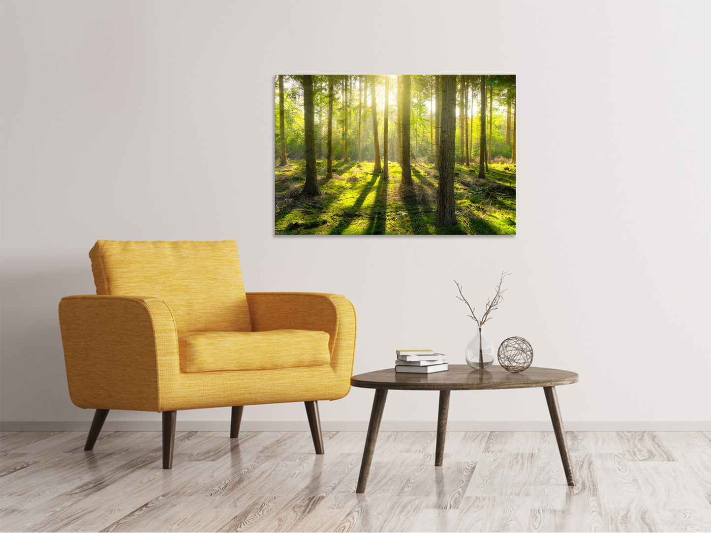 Leinwandbild Mitten im Wald